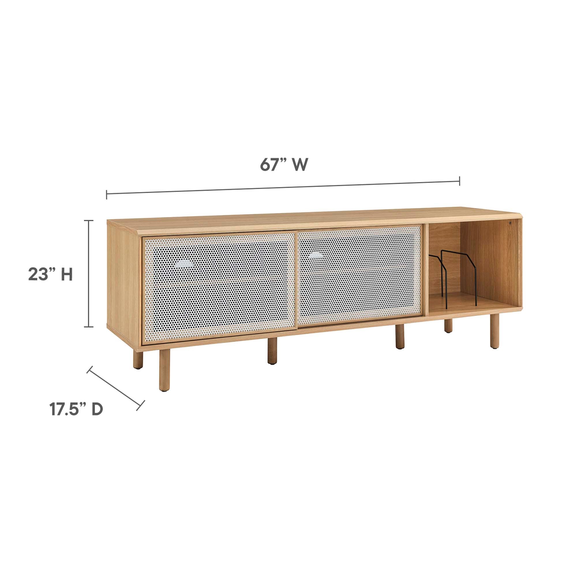 Kurtis 67" TV and Vinyl Record Stand