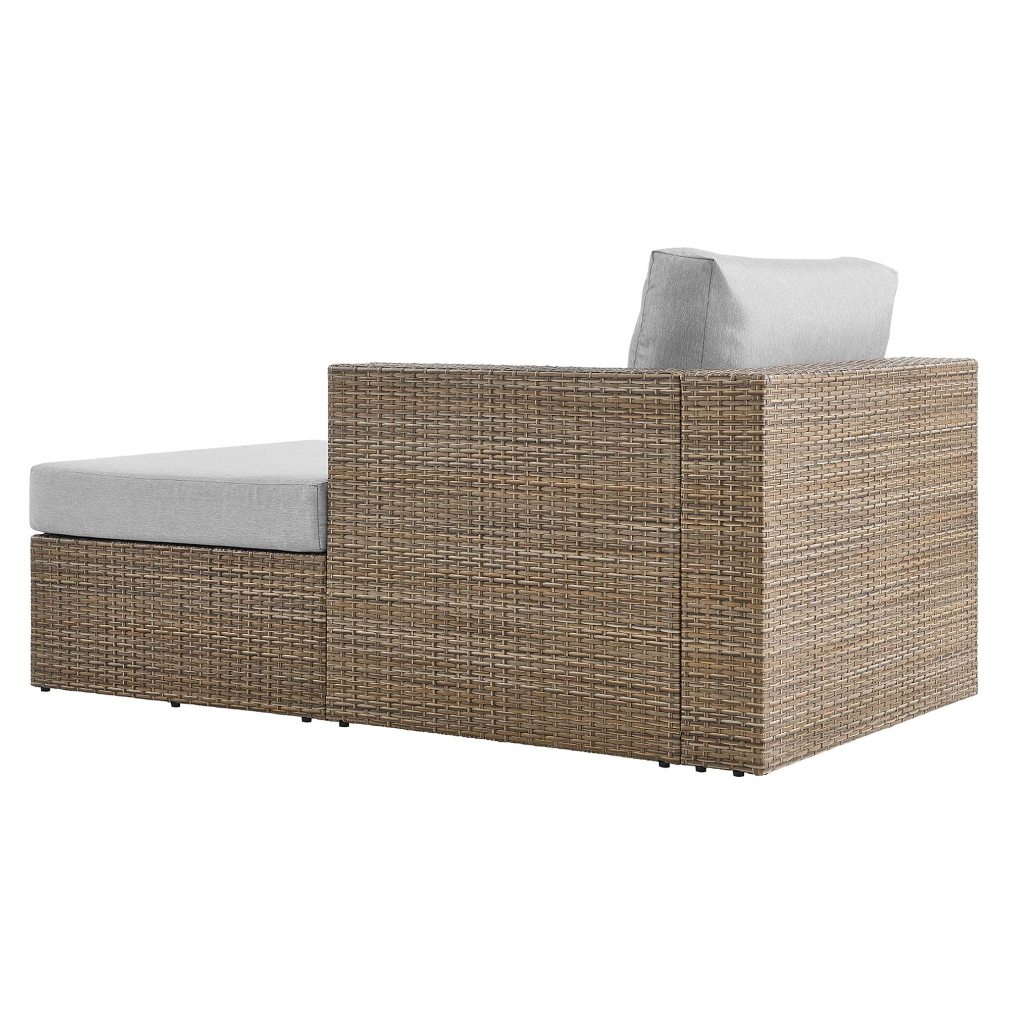 Convene Outdoor Patio Right-Arm Chaise in Cappuccino Gray