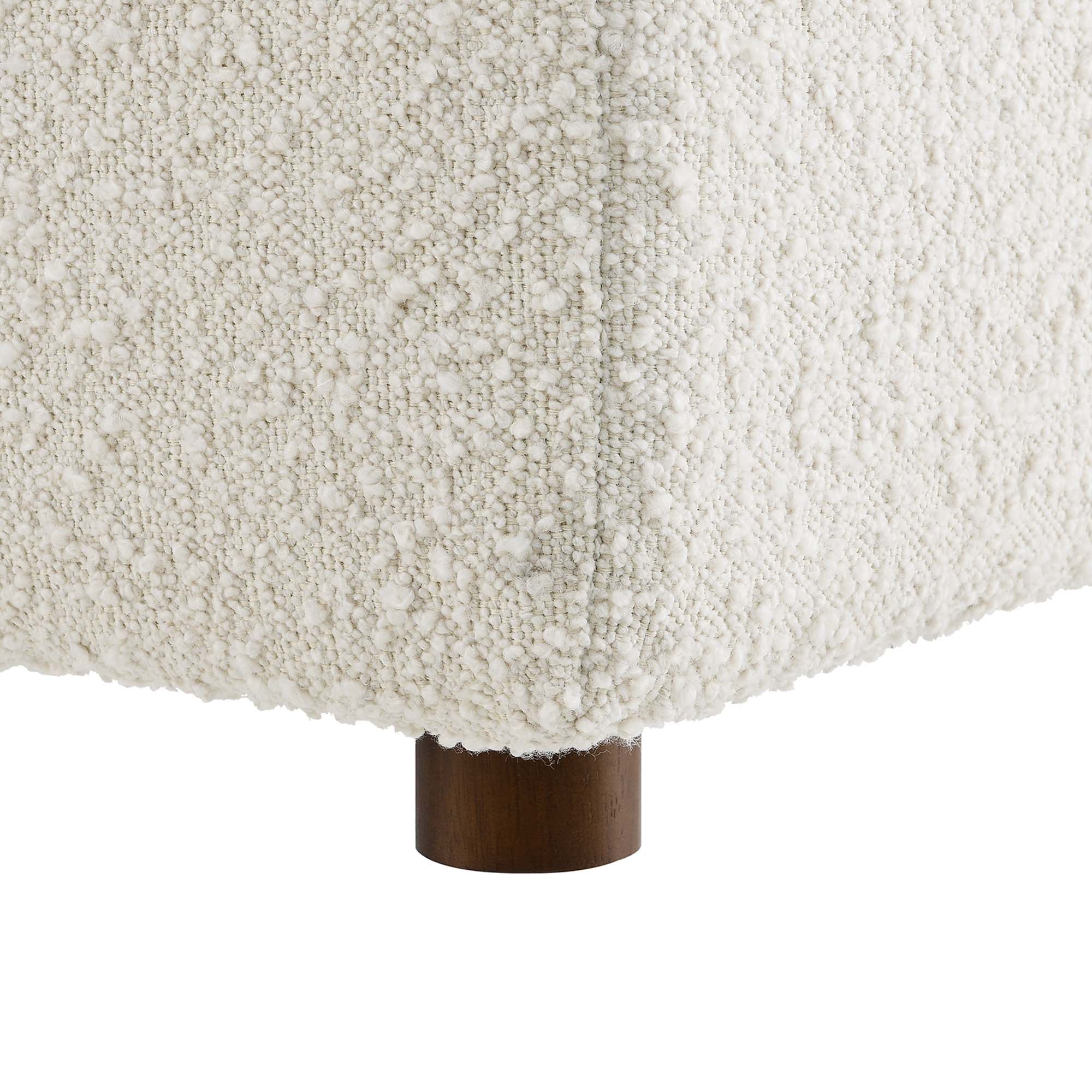 Commix Down Filled Overstuffed Boucle Fabric Corner Chair