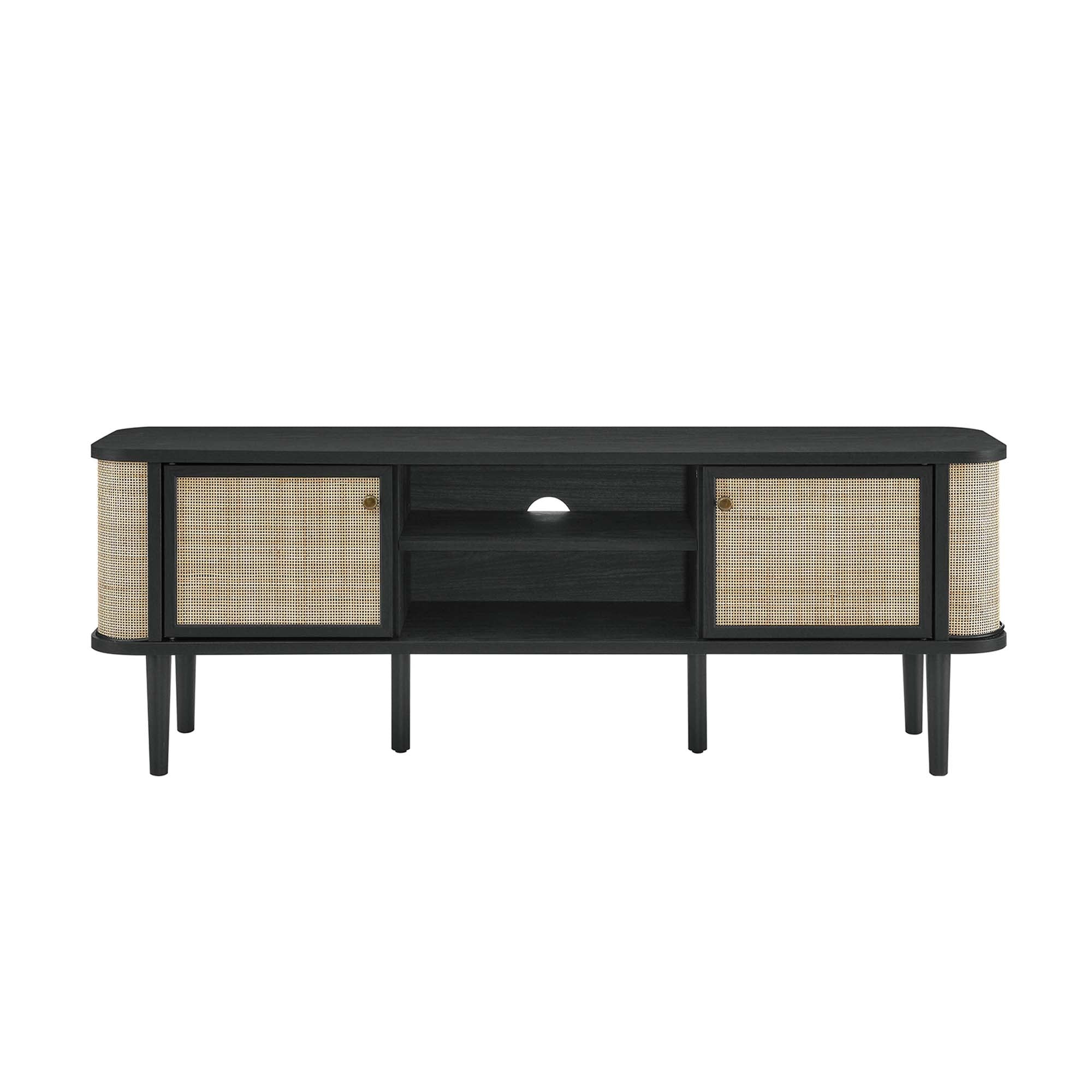 Miramar 60'' Wood TV Stand in Black