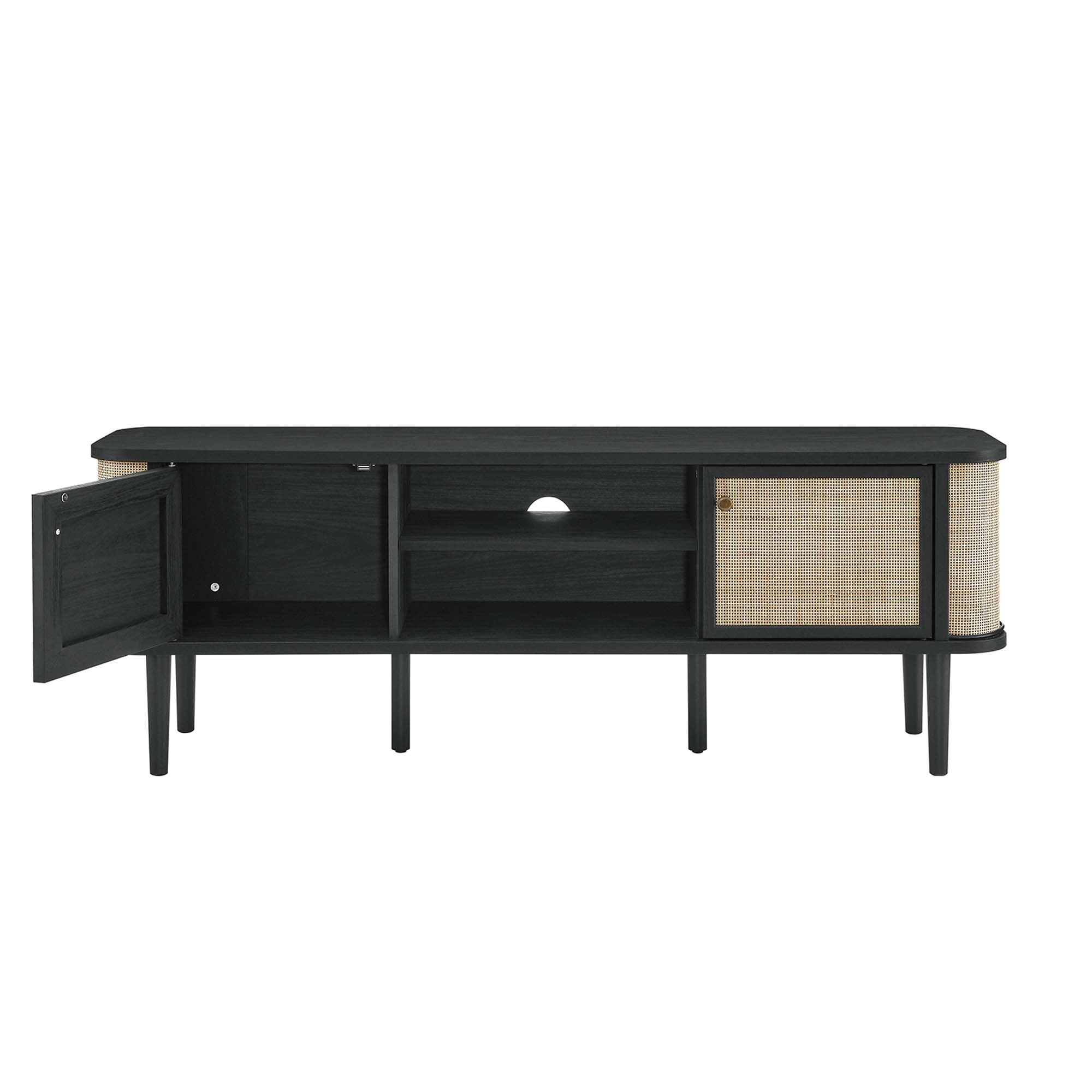 Miramar 60'' Wood TV Stand in Black