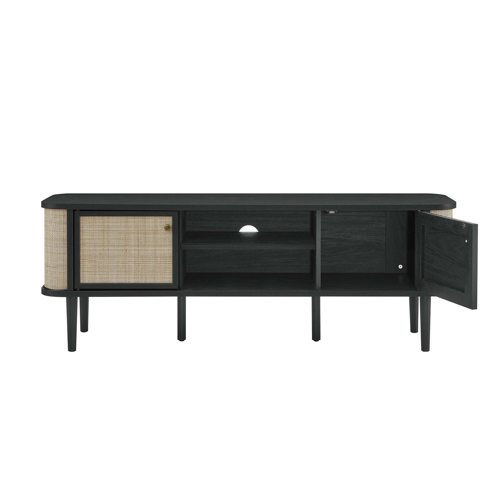 Miramar 60'' Wood TV Stand in Black