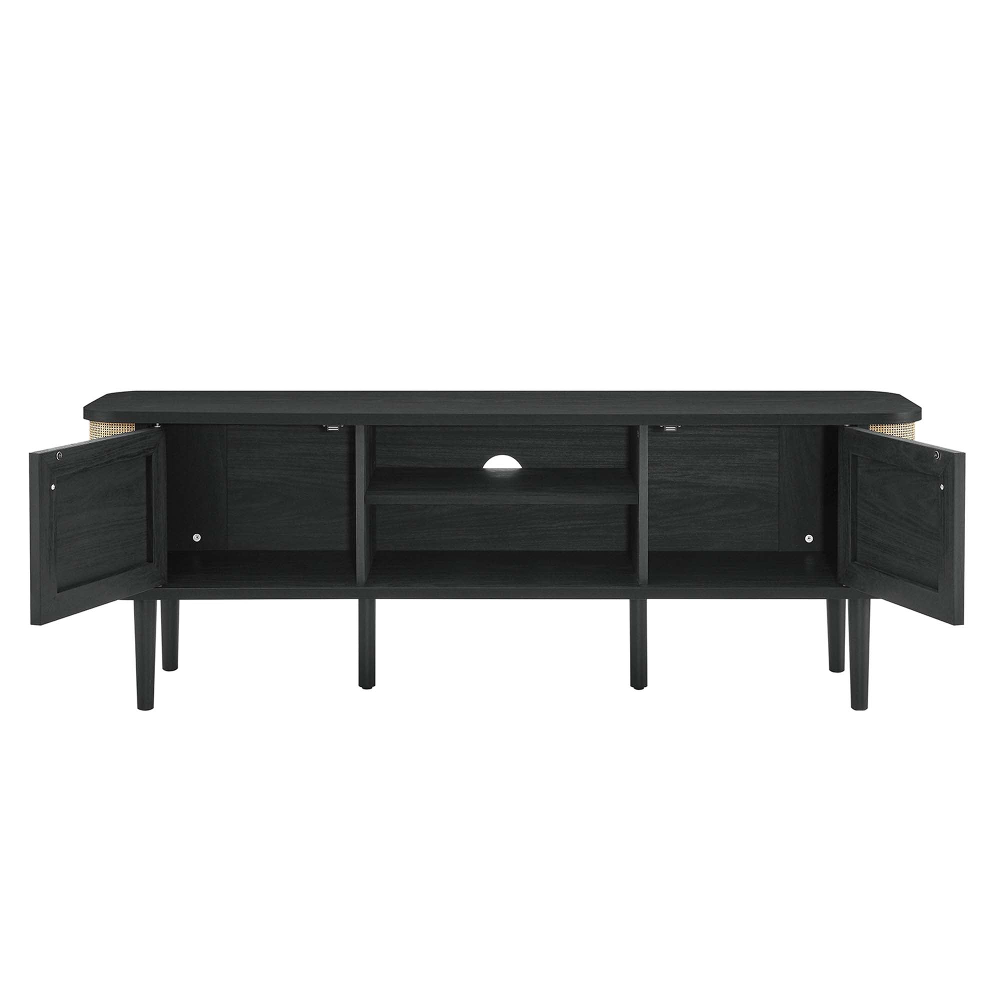 Miramar 60'' Wood TV Stand in Black