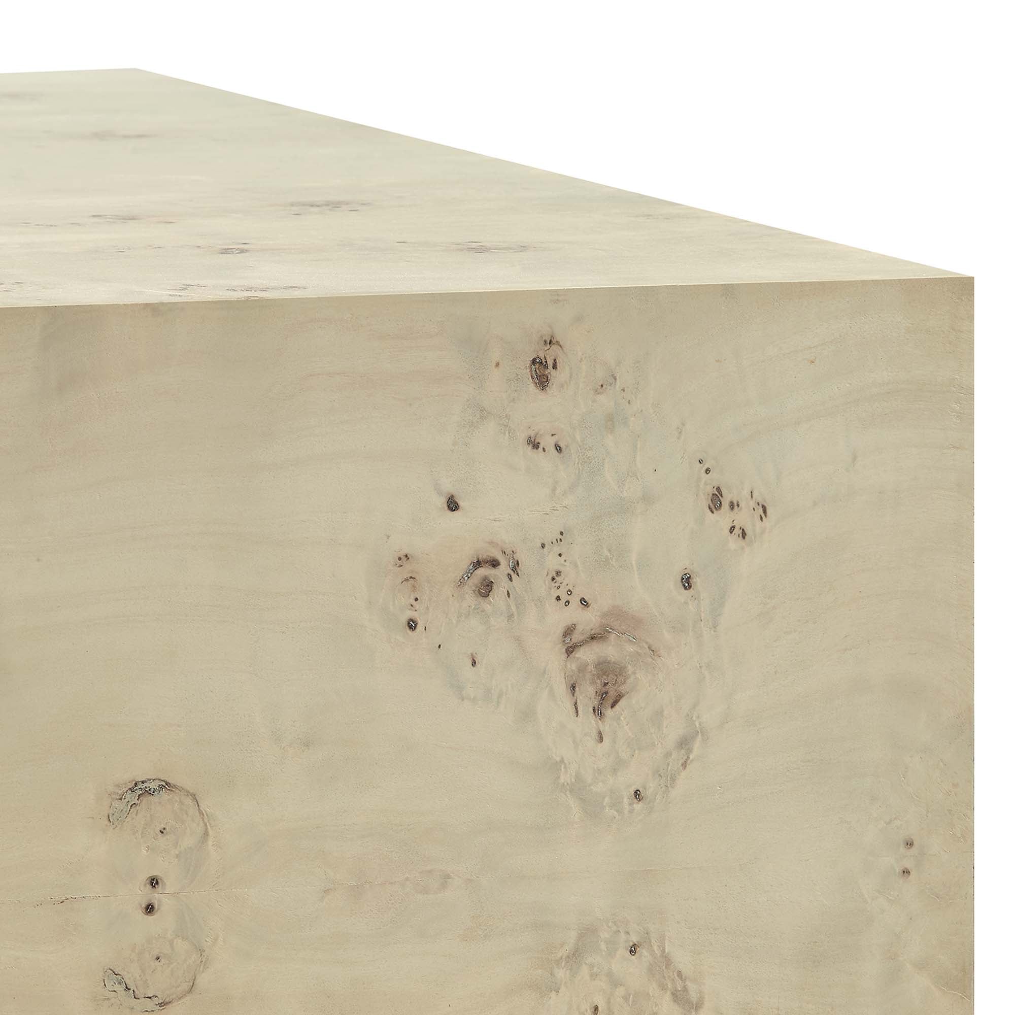 Cosmos 36" Square Burl Wood Coffee Table