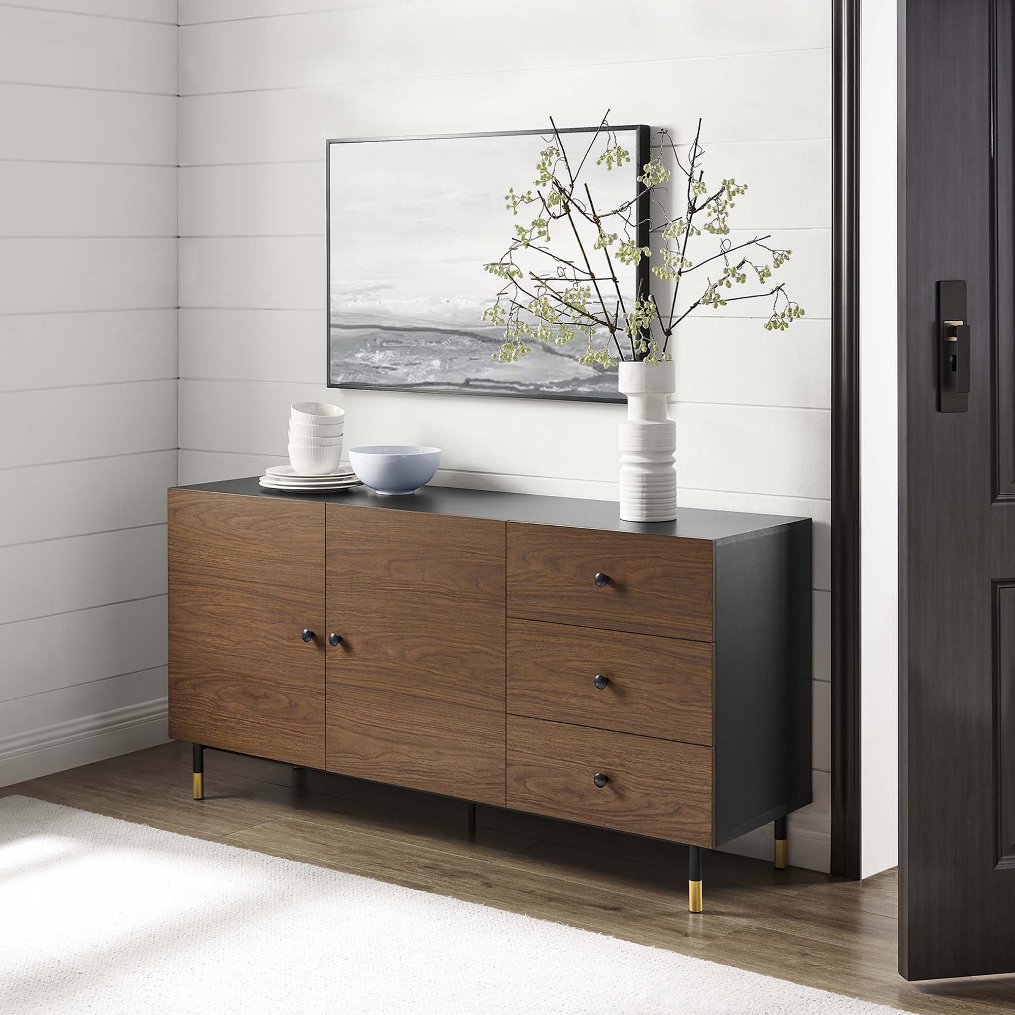 Nexus Storage Cabinet Sideboard in Black Walnut