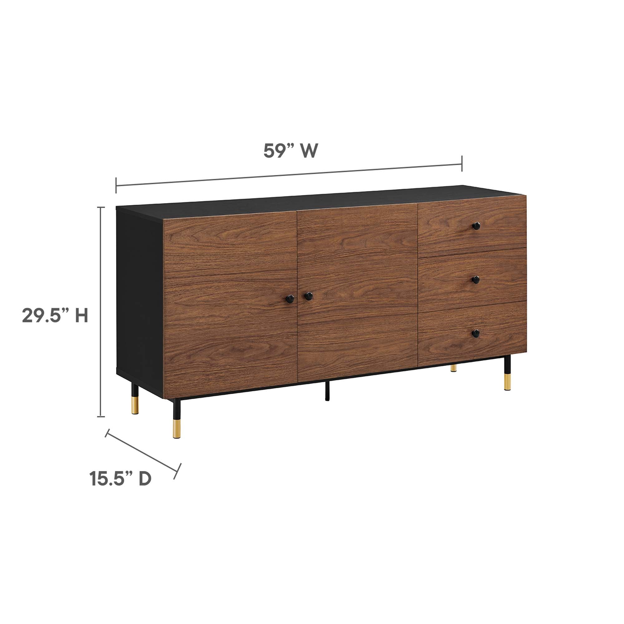 Nexus Storage Cabinet Sideboard in Black Walnut