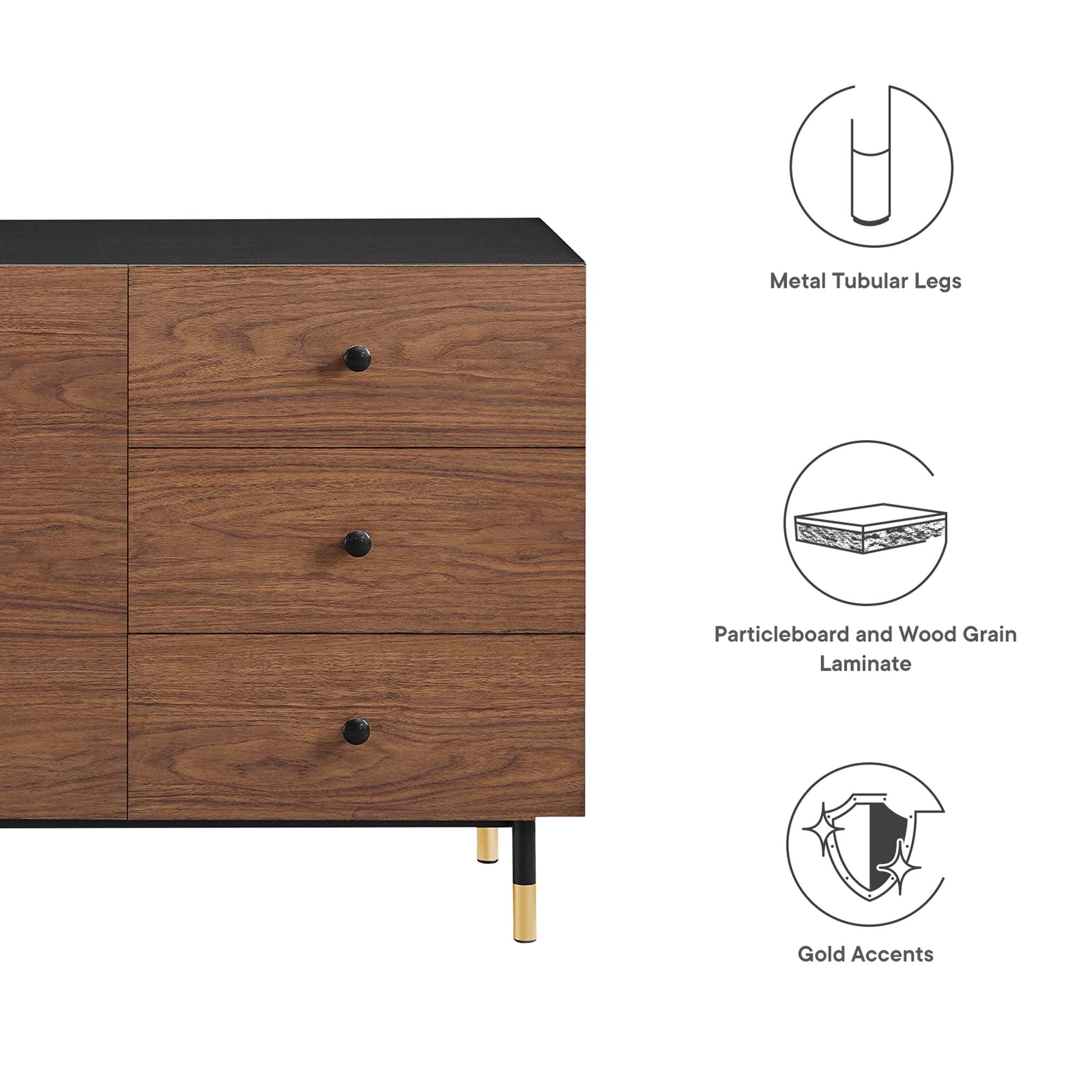 Nexus Storage Cabinet Sideboard in Black Walnut