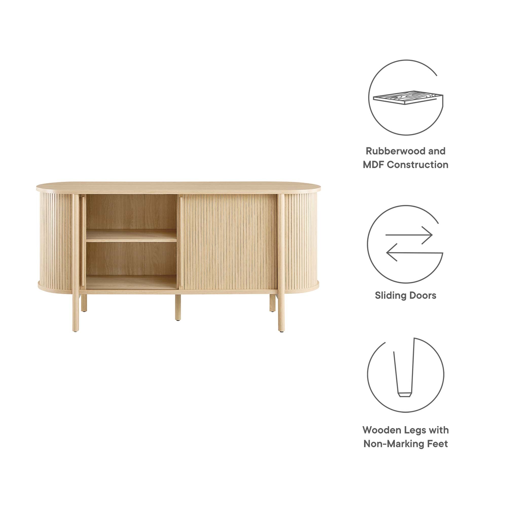 Cadence 63" Curved Sideboard