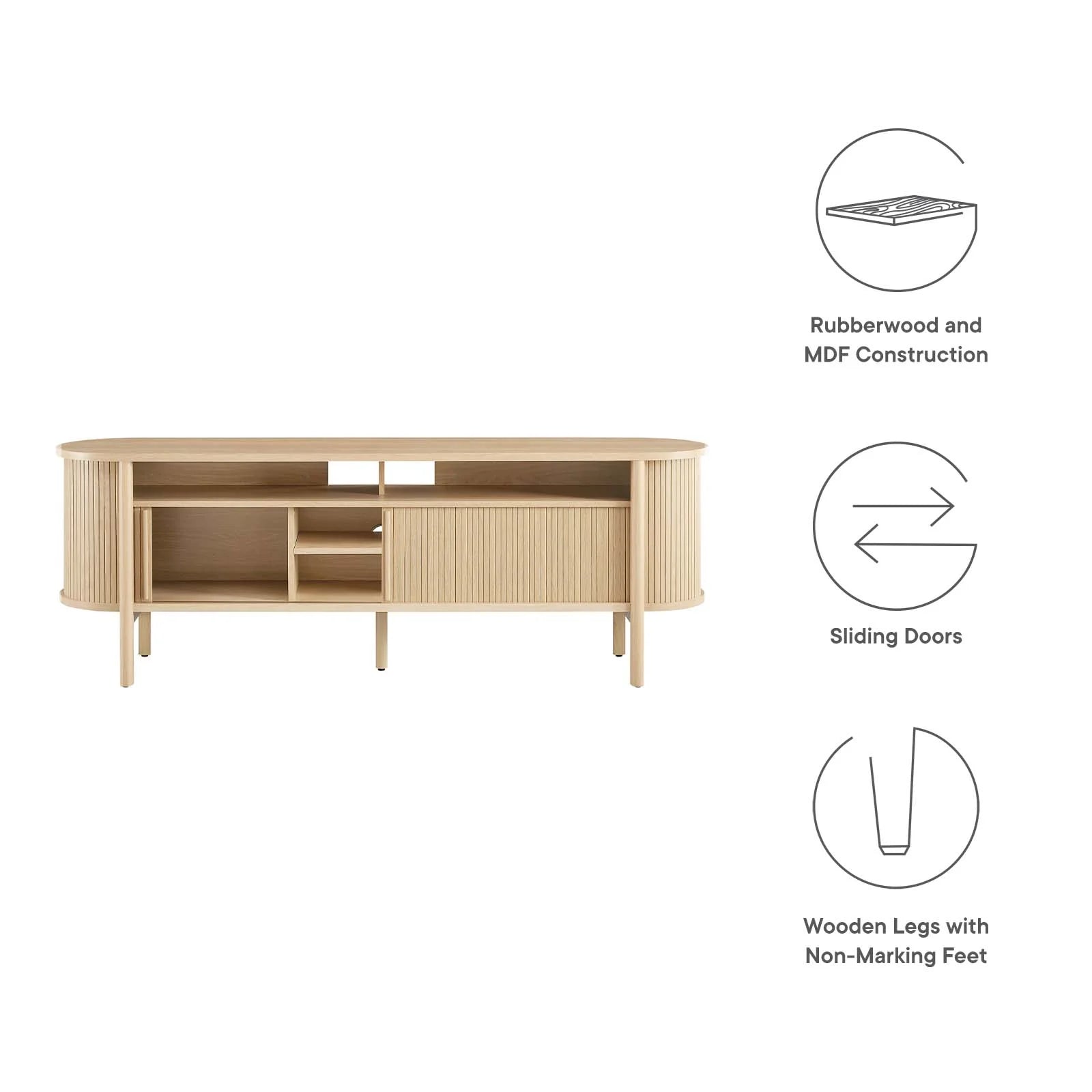 Cadence 71" Curved TV Stand