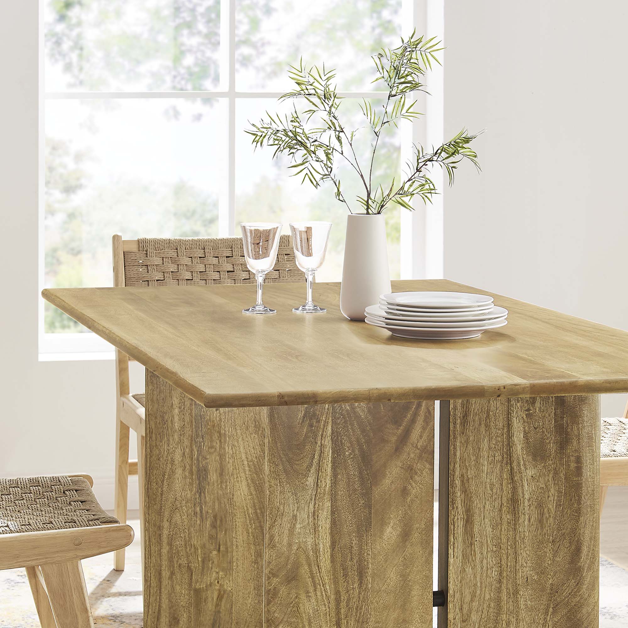 Amistad 60" Wood Dining Table in Walnut