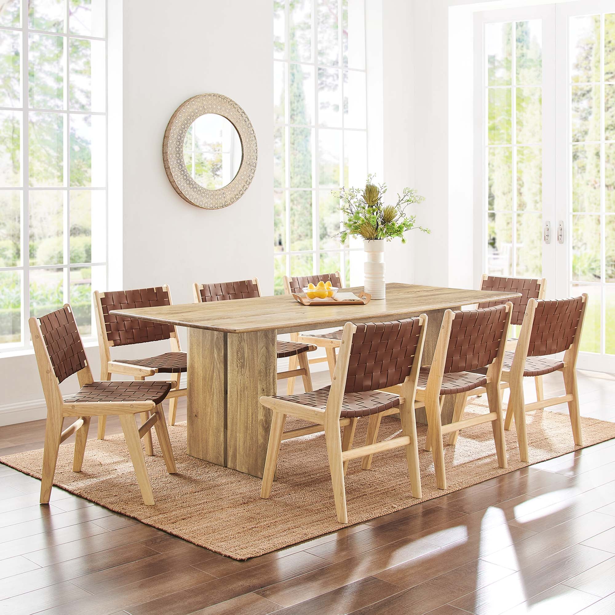 Table à manger en bois Amistad 86" en chêne