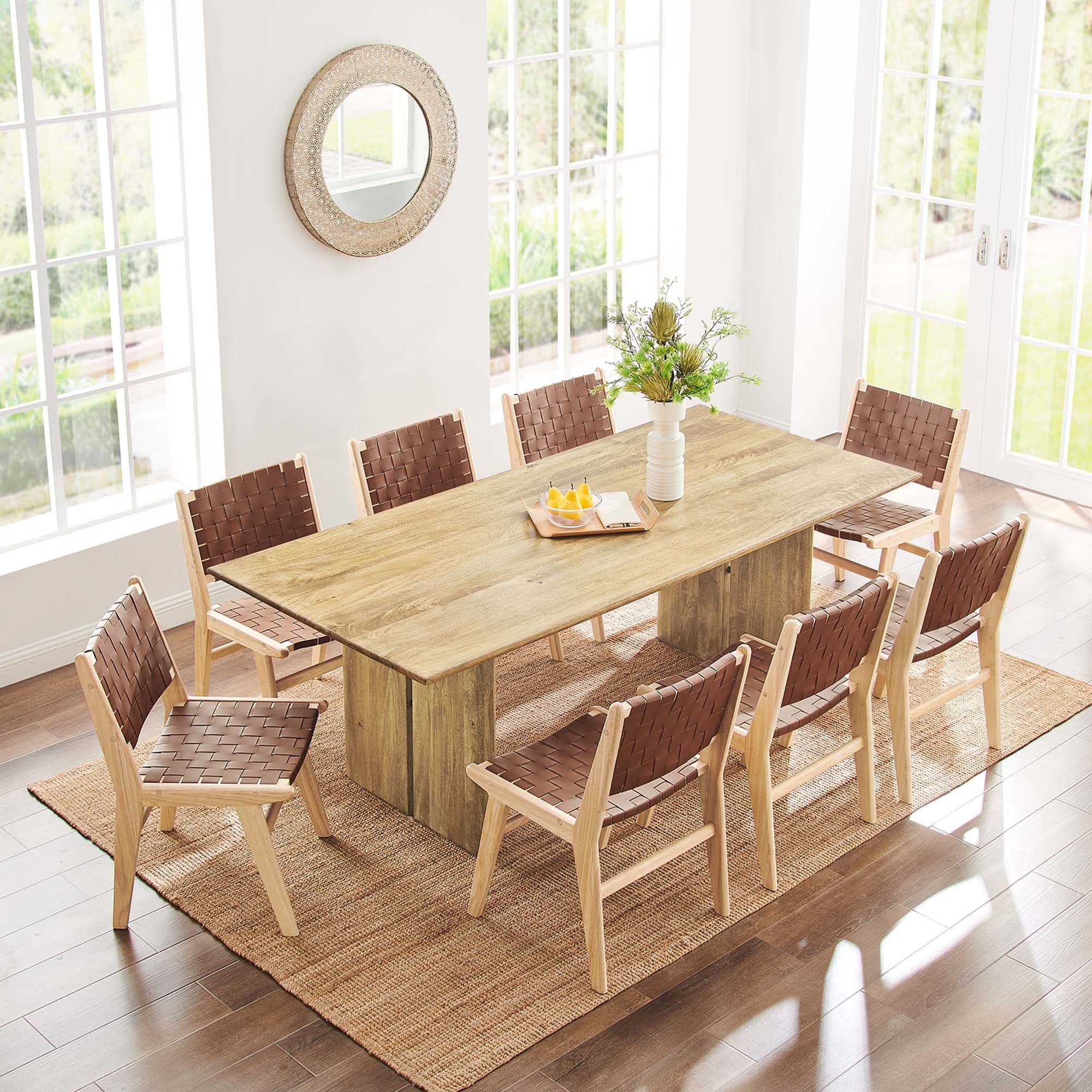 Table à manger en bois Amistad 86" en chêne