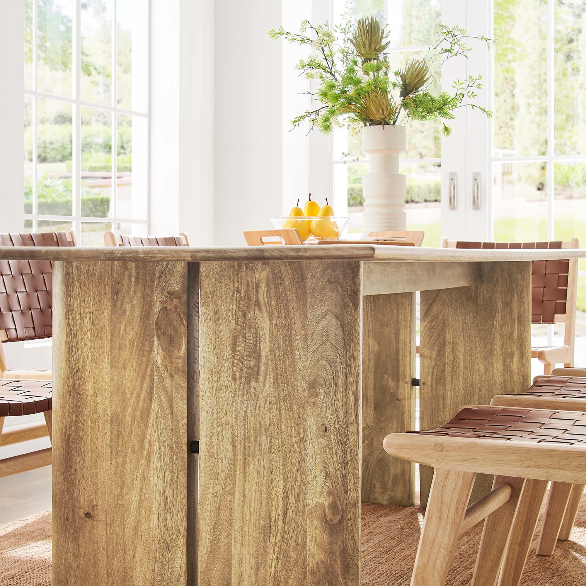 Table à manger en bois Amistad 86" en chêne