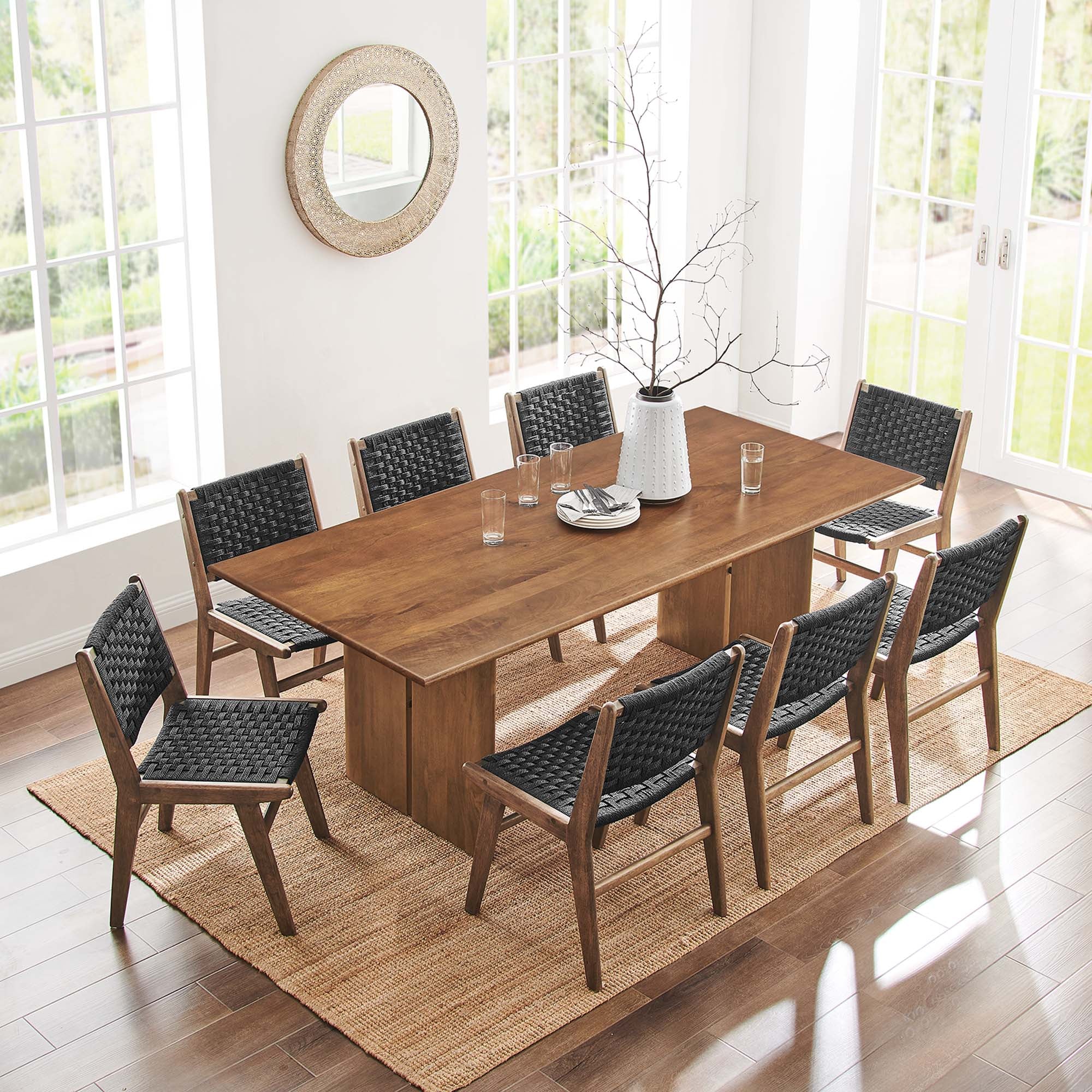 Amistad 86" Wood Dining Table in Oak