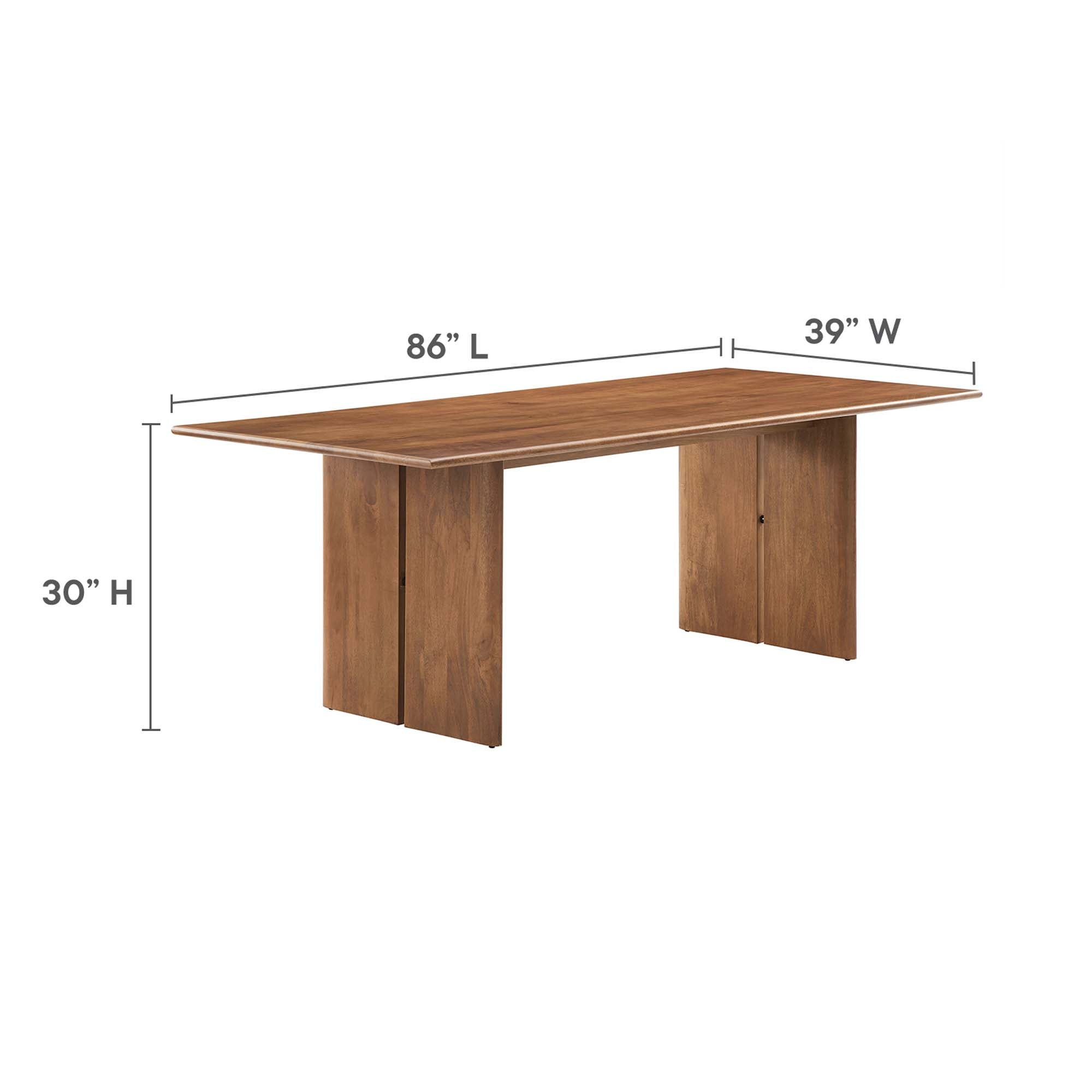 Table à manger en bois Amistad 86" en chêne