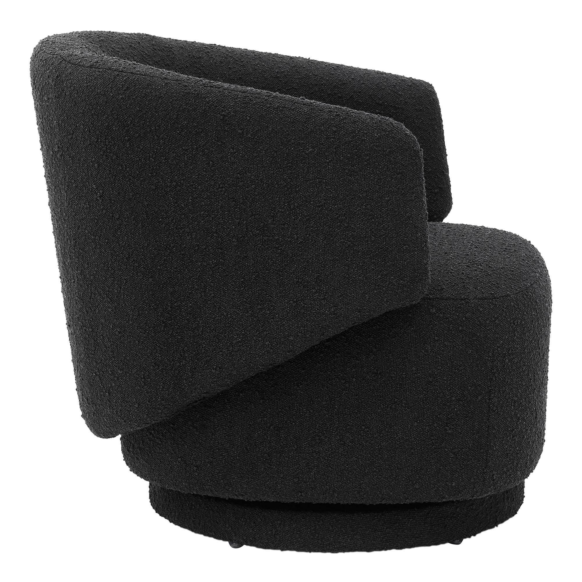 Celestia Boucle Fabric Swivel Chair