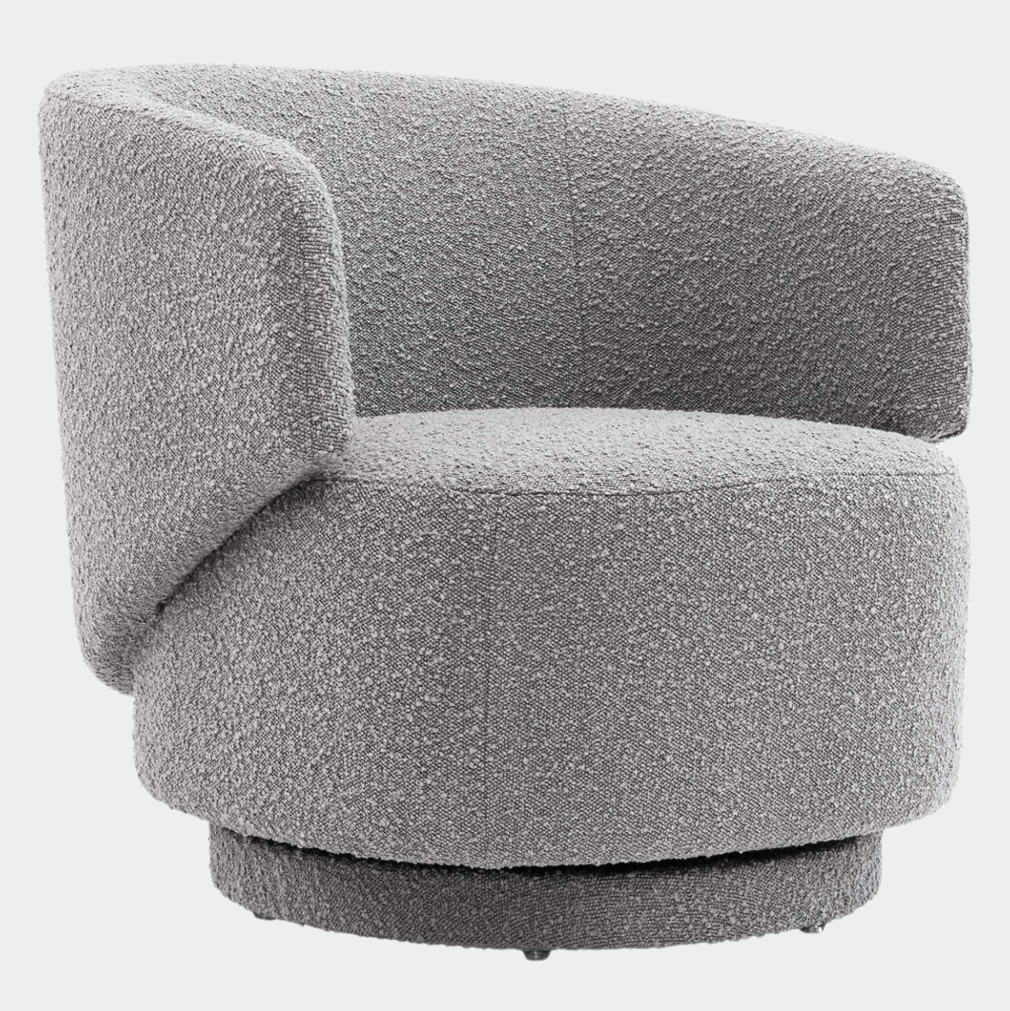 Celestia Boucle Fabric Swivel Chair