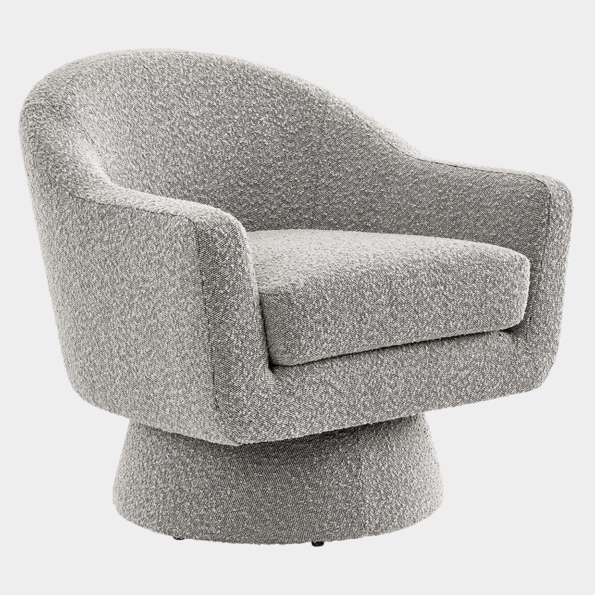 Astral Boucle Fabric Swivel Chair