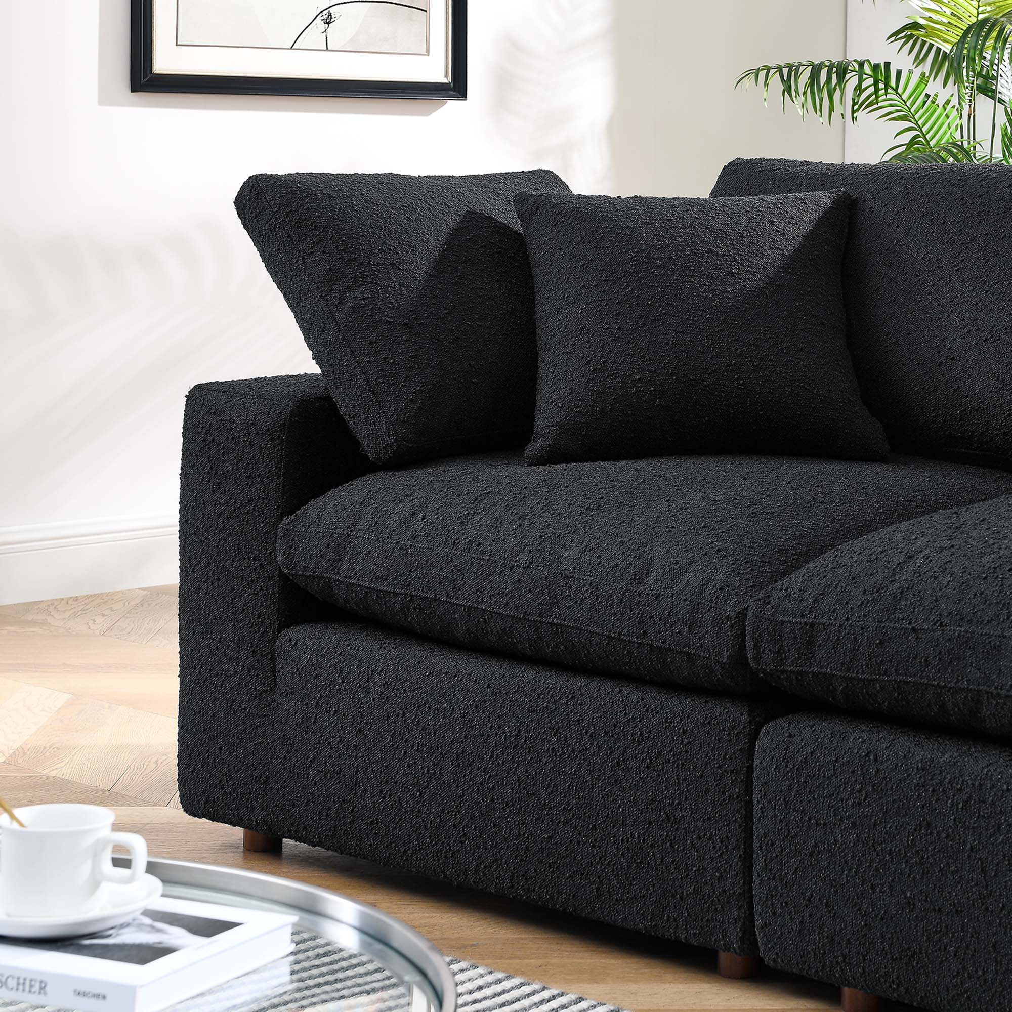 Chaise sans accoudoirs rembourrée en duvet Commix