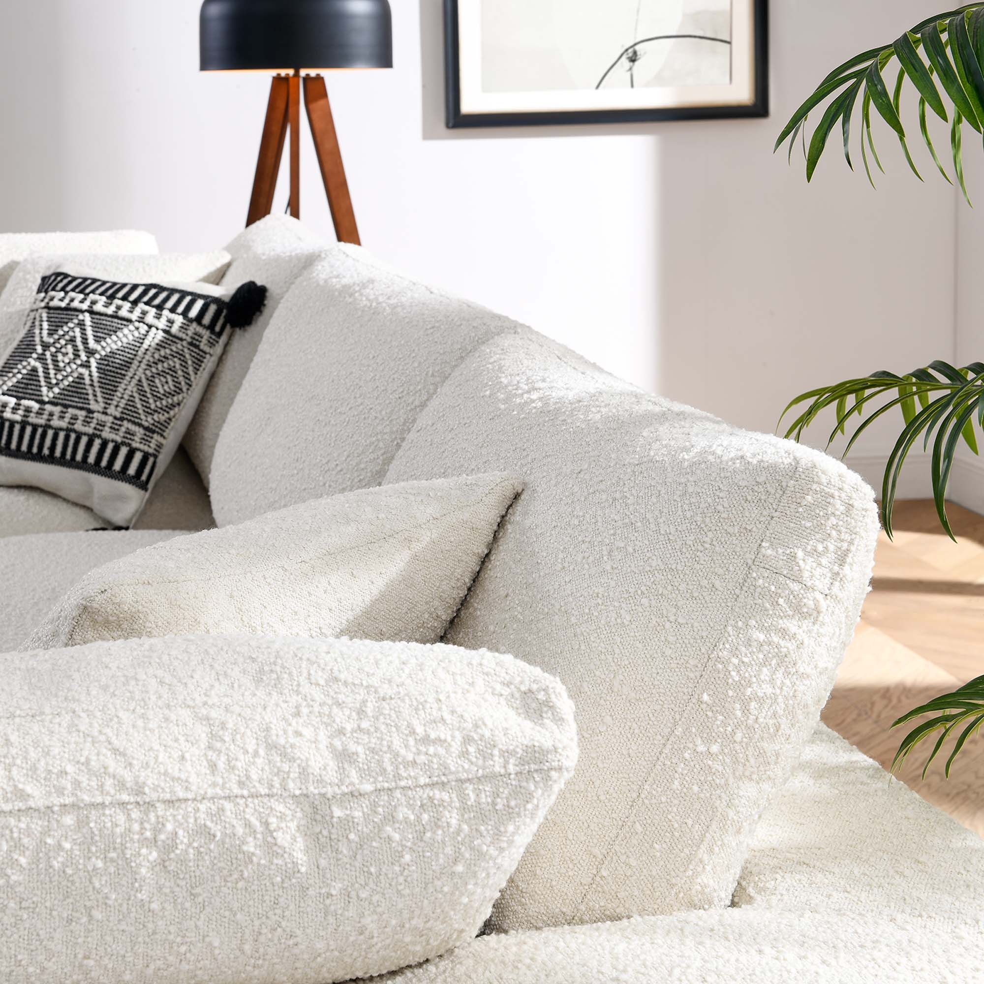 Chaise sans accoudoirs rembourrée en duvet Commix