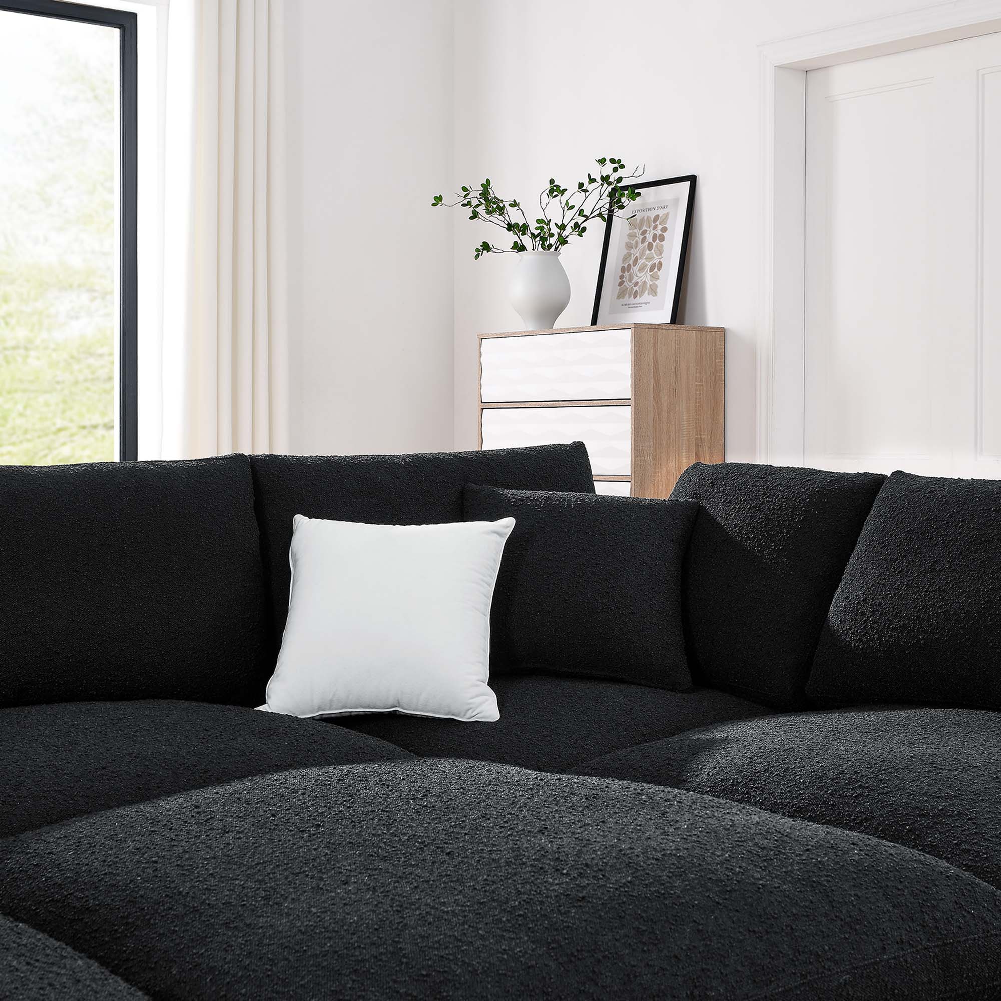 Chaise sans accoudoirs rembourrée en duvet Commix