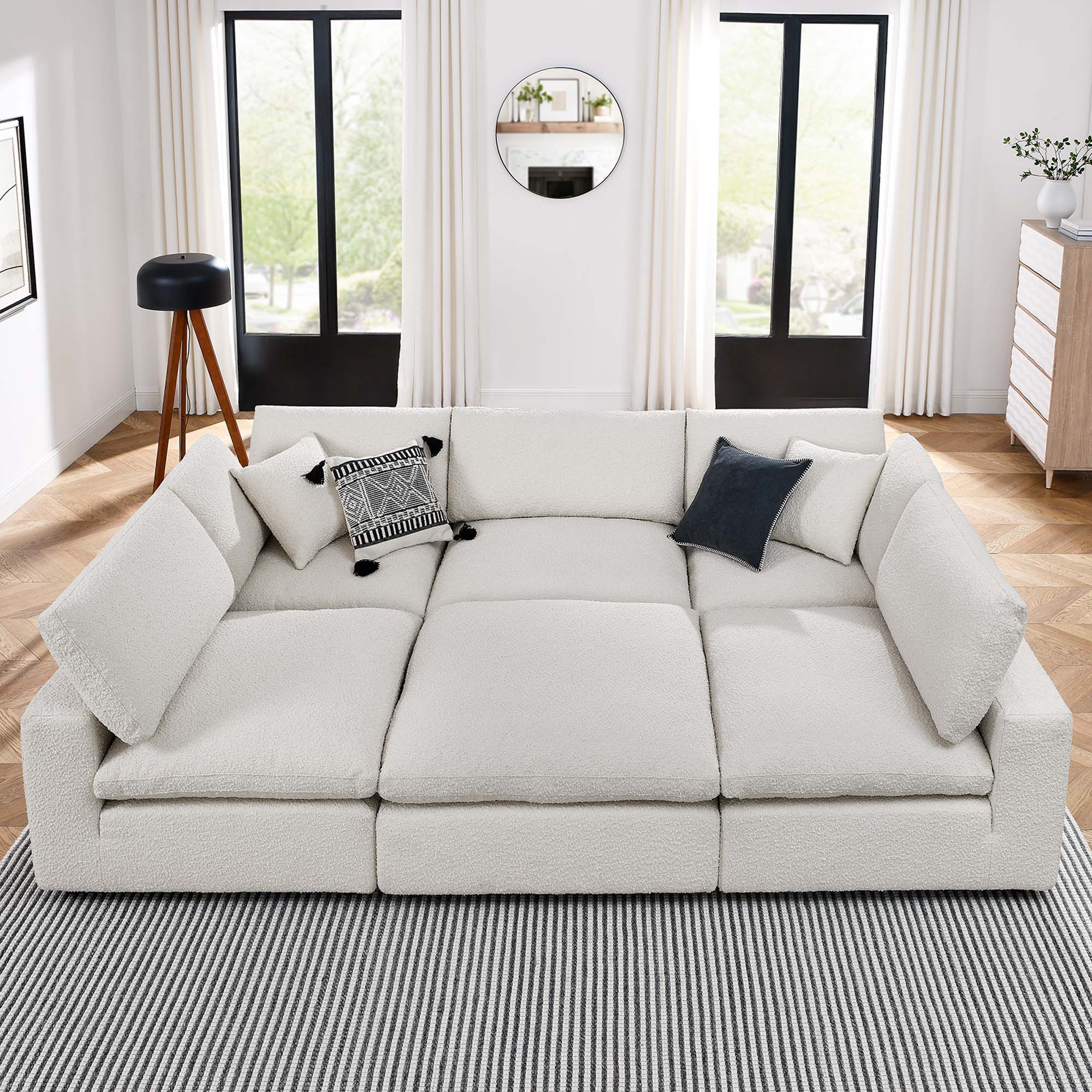 Chaise sans accoudoirs rembourrée en duvet Commix