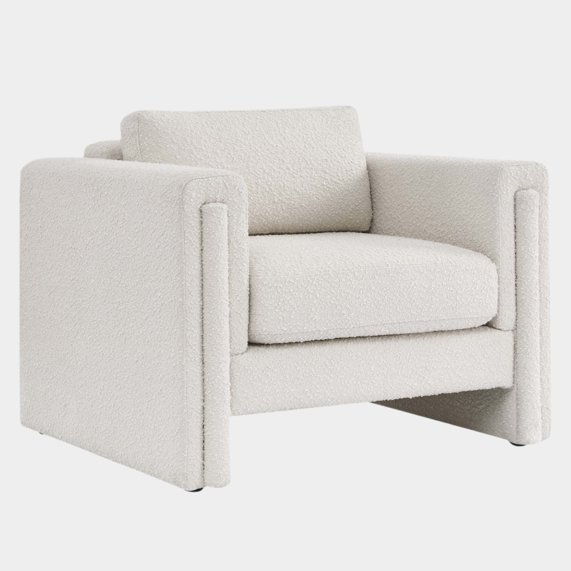 Visible Boucle Fabric Armchair