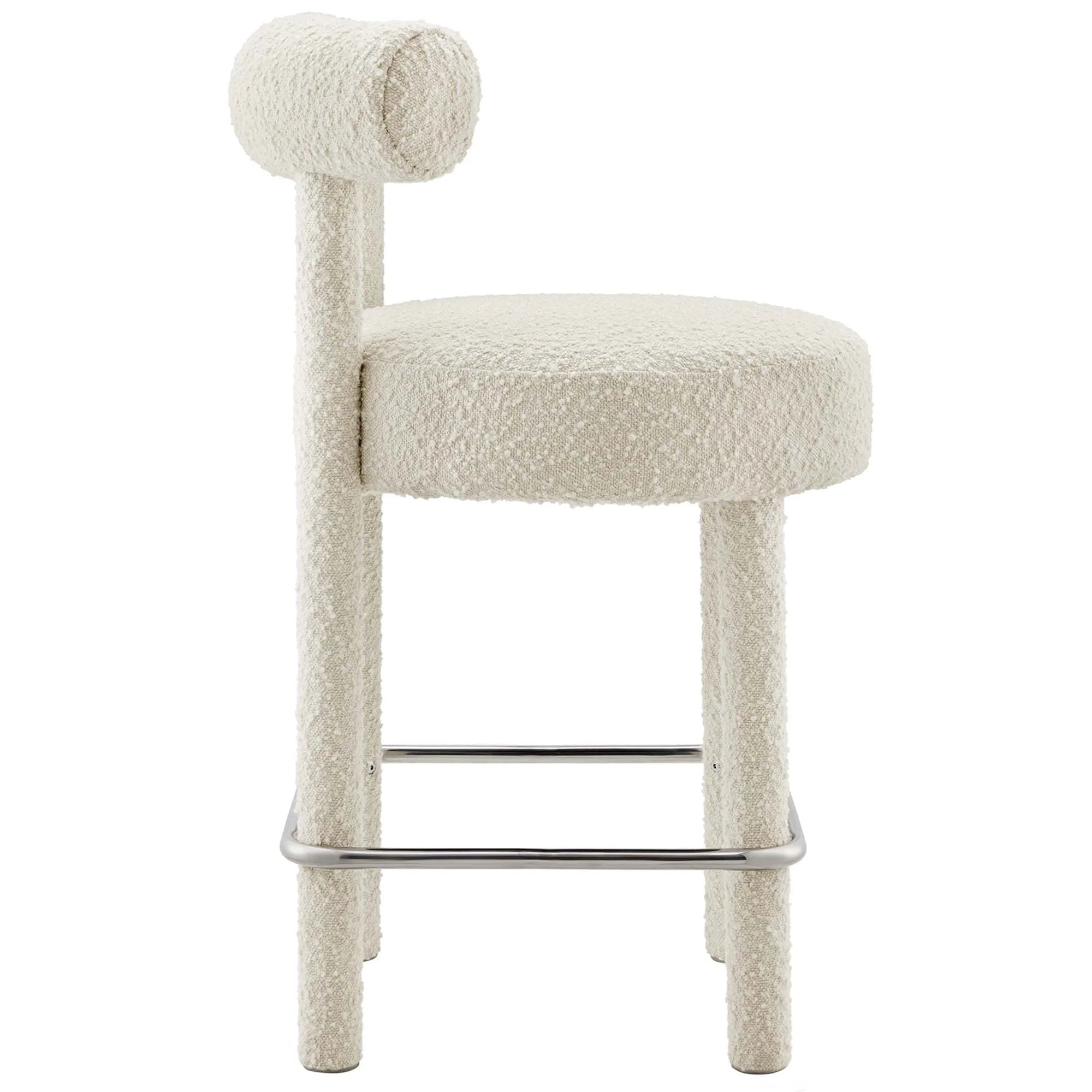 Toulouse Boucle Fabric Counter Stool