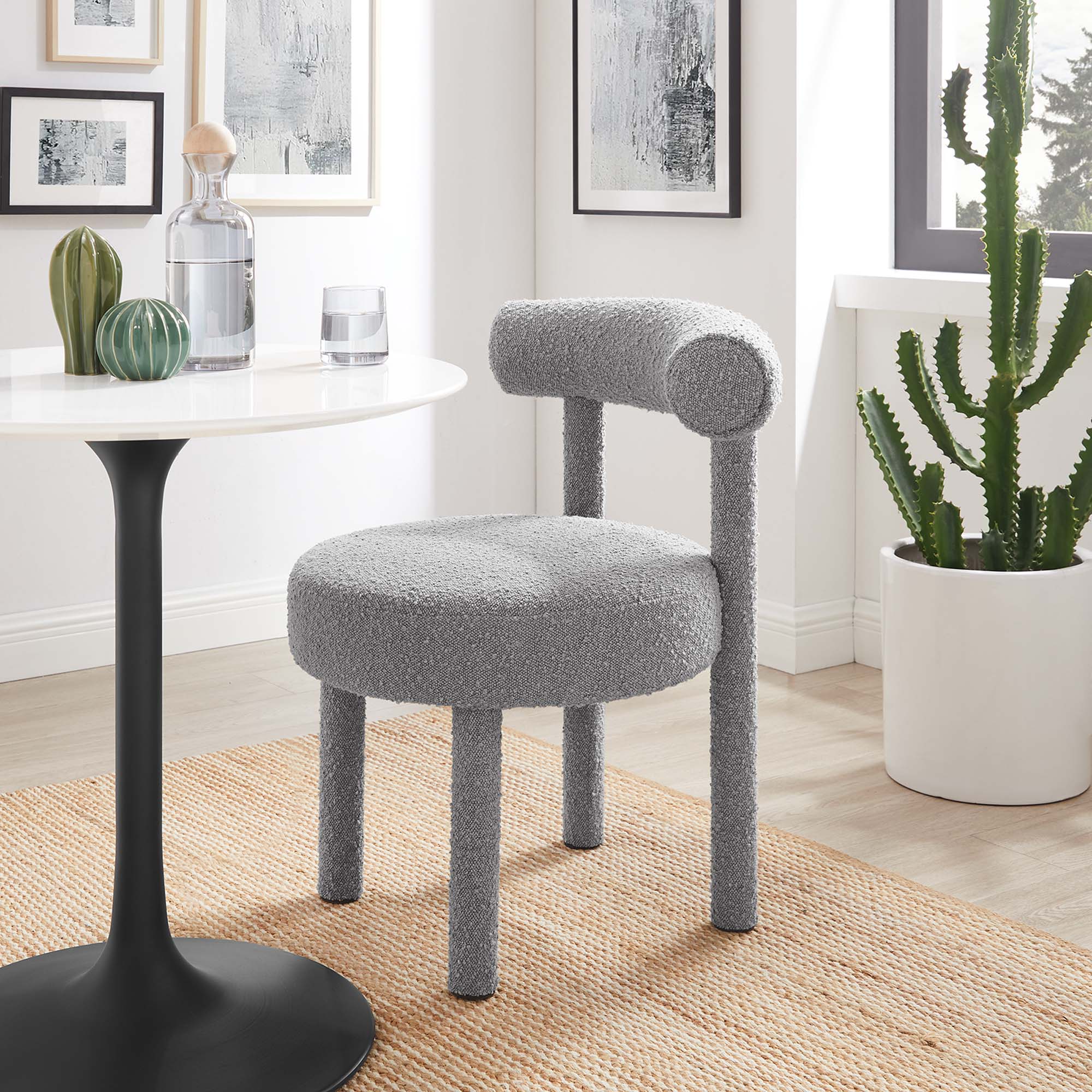 Toulouse Boucle Fabric Dining Chair