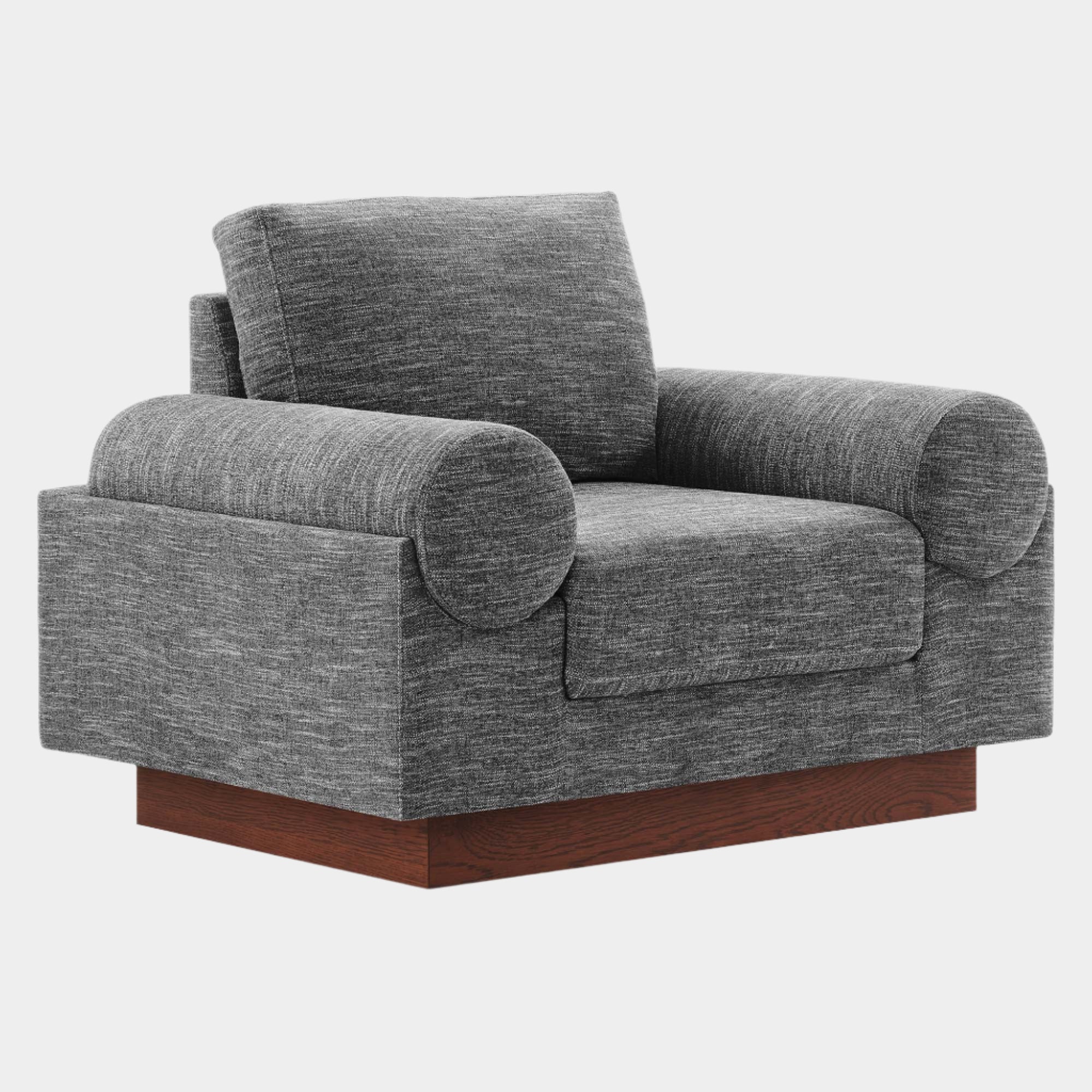 Fauteuil en tissu rembourré Oasis