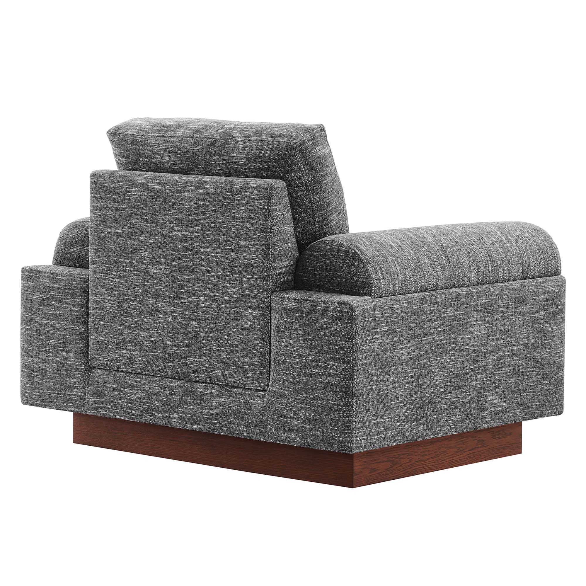 Fauteuil en tissu rembourré Oasis