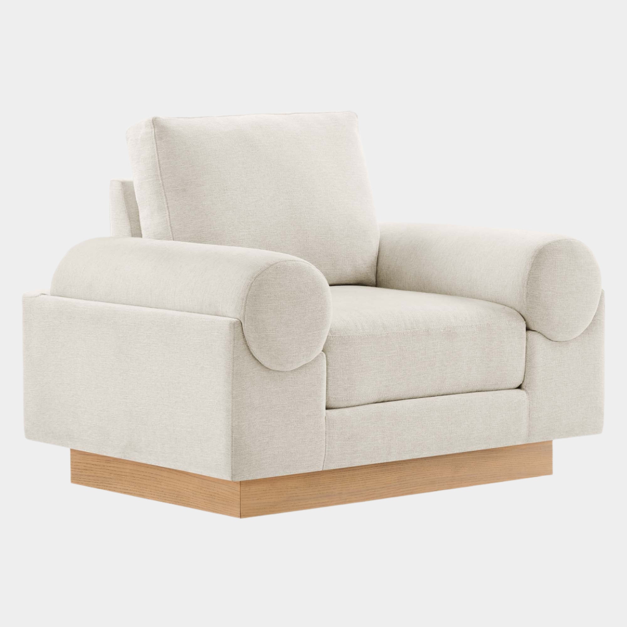 Fauteuil en tissu rembourré Oasis