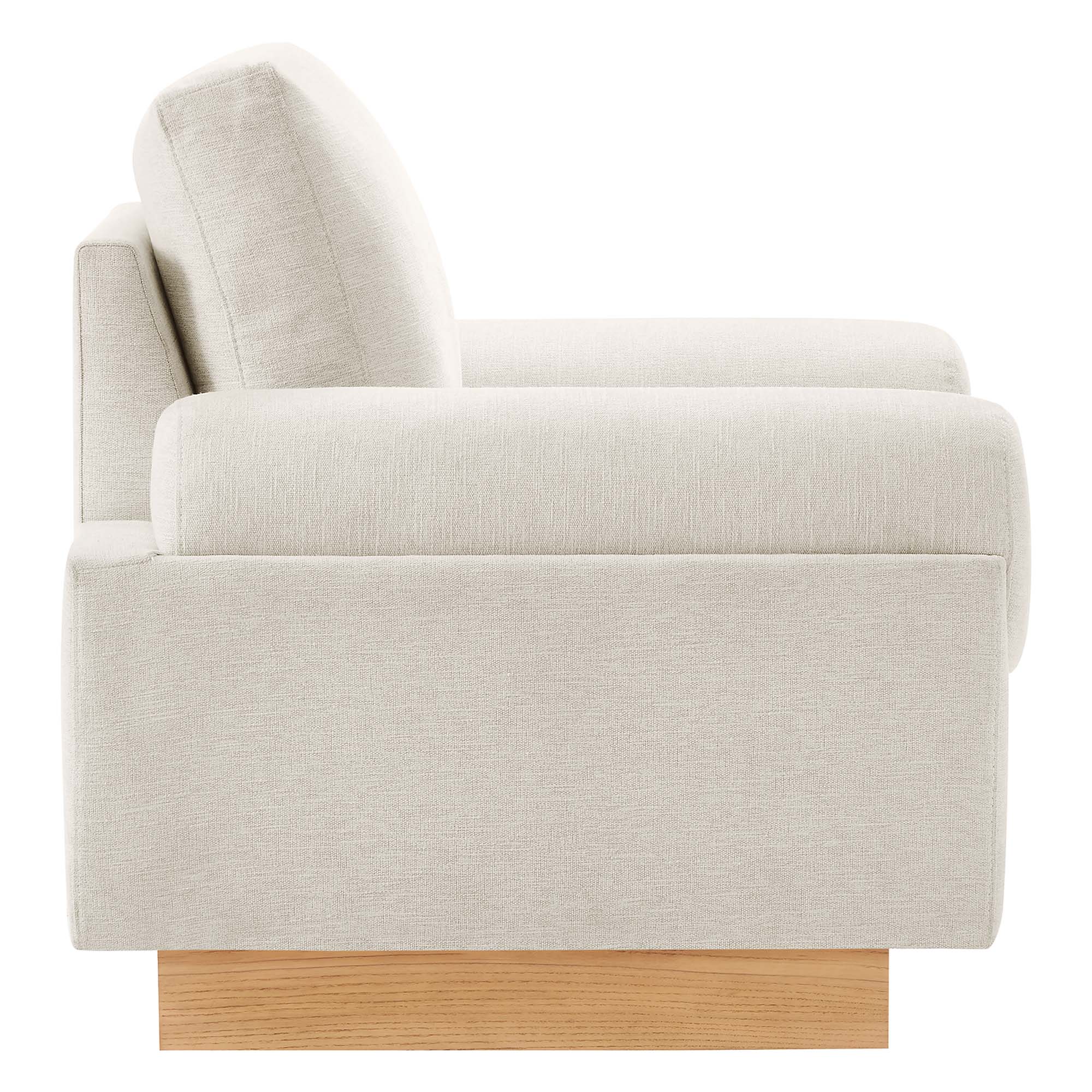 Fauteuil en tissu rembourré Oasis