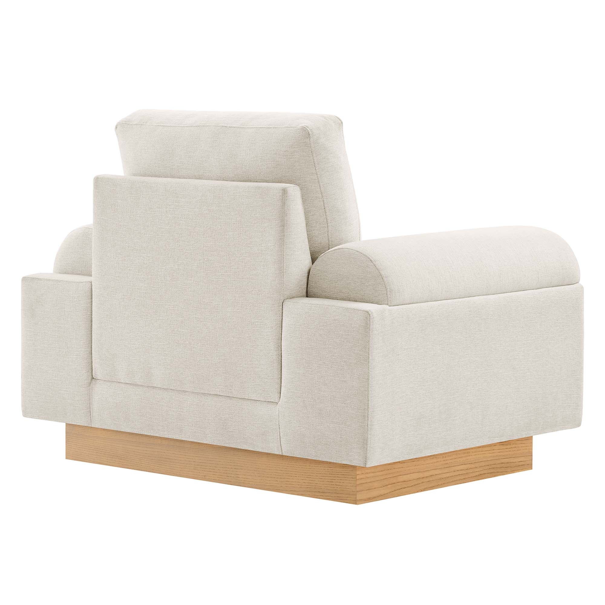 Fauteuil en tissu rembourré Oasis