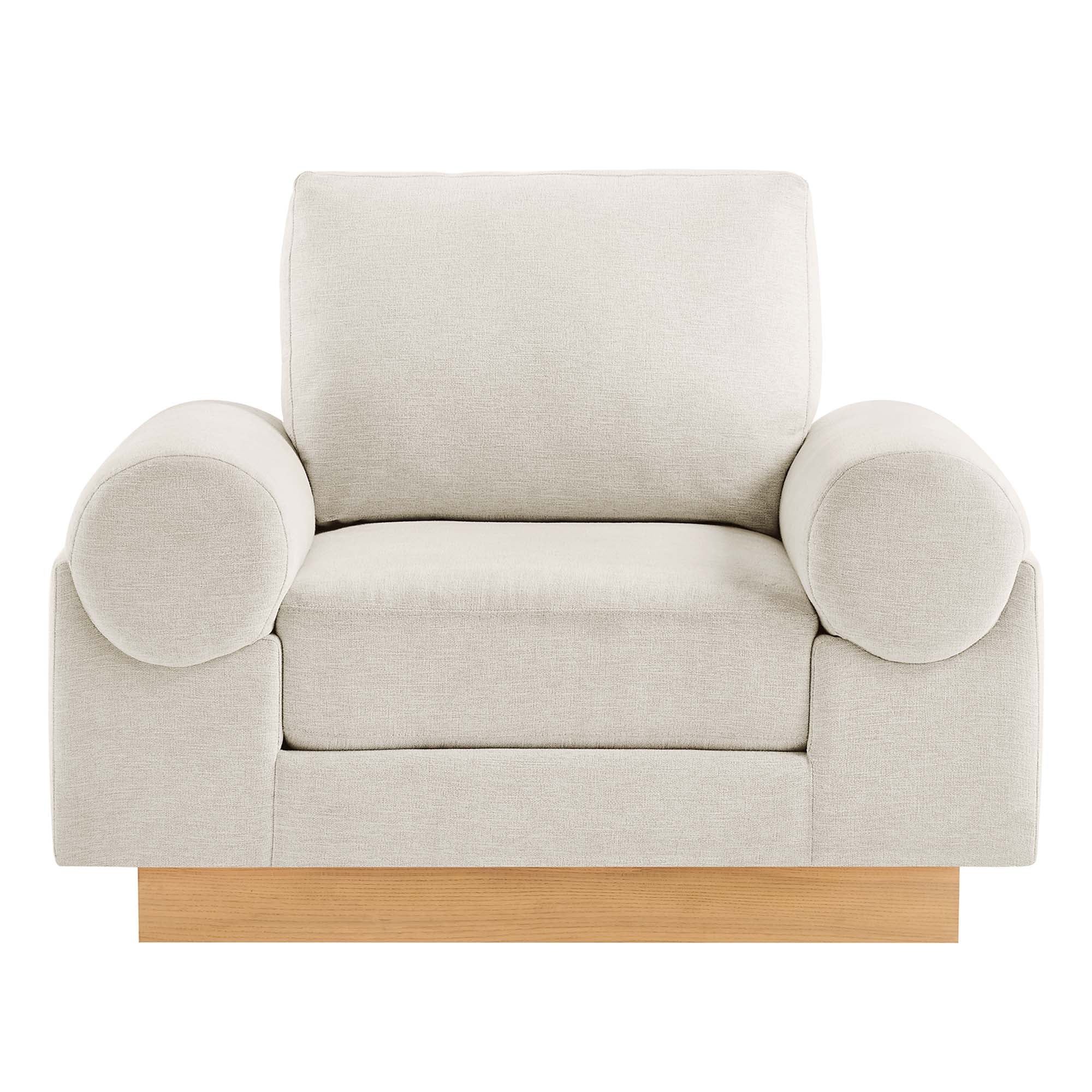 Fauteuil en tissu rembourré Oasis