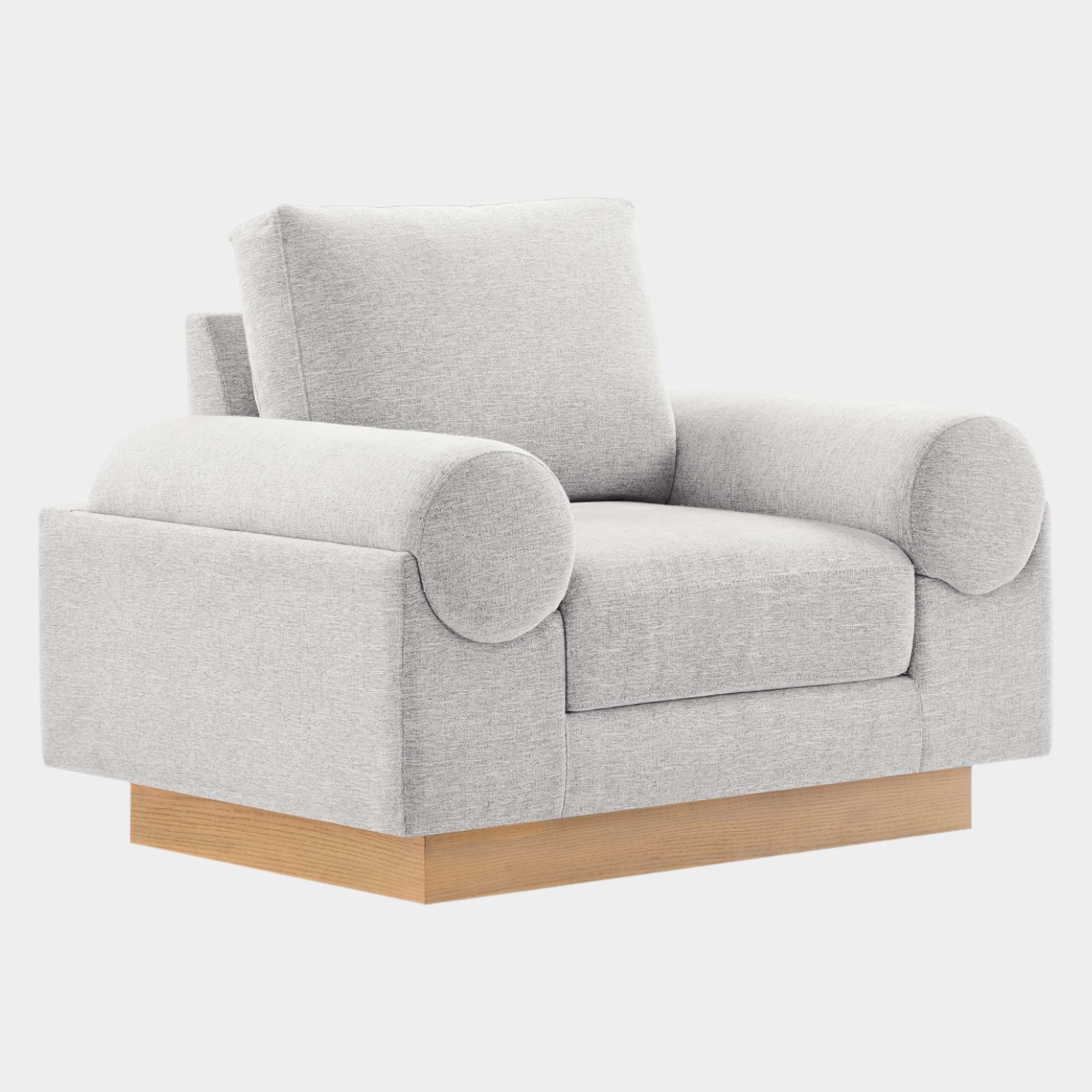 Fauteuil en tissu rembourré Oasis