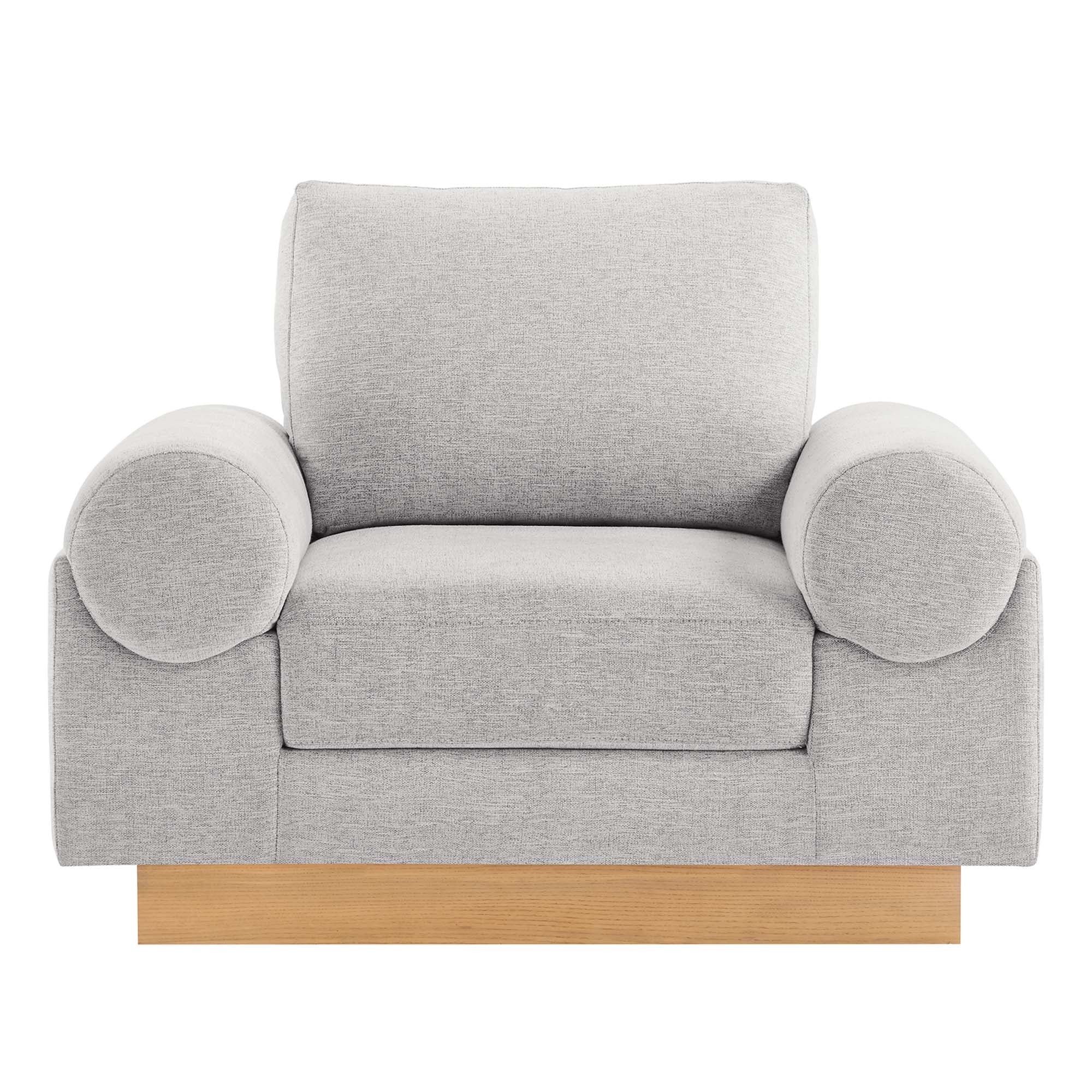 Fauteuil en tissu rembourré Oasis