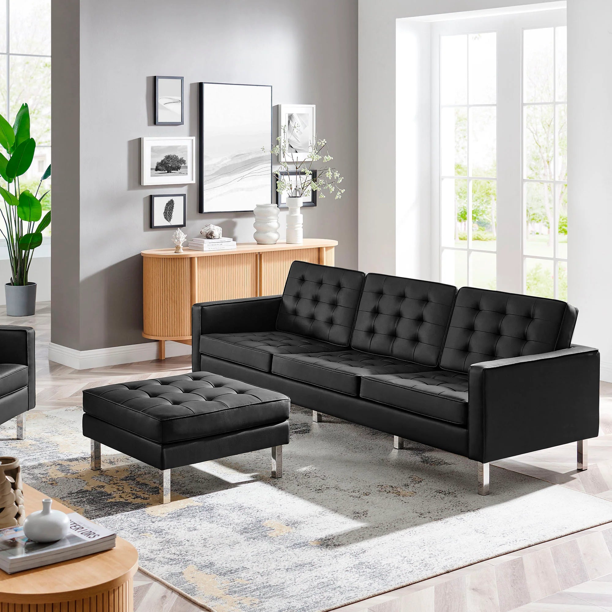 Chaise sans accoudoirs rembourrée en duvet Commix