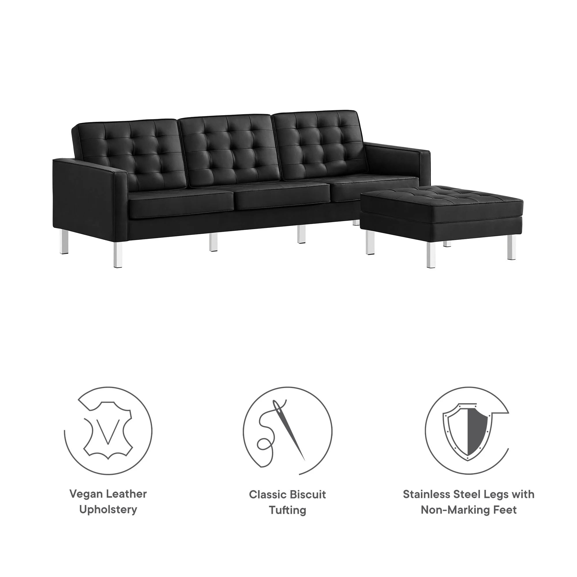 Chaise sans accoudoirs rembourrée en duvet Commix