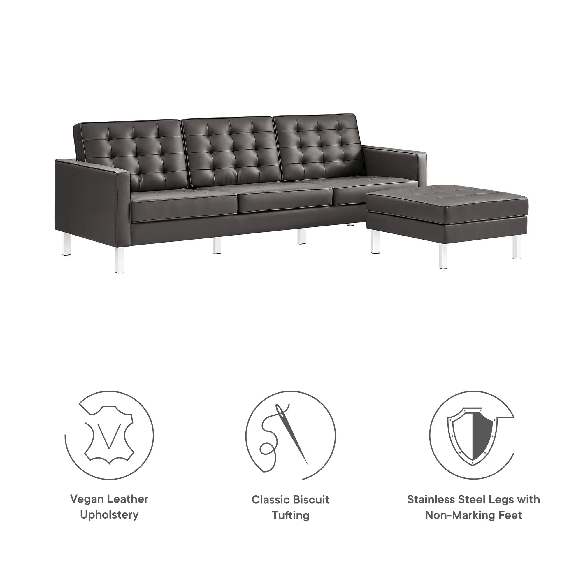 Chaise sans accoudoirs rembourrée en duvet Commix