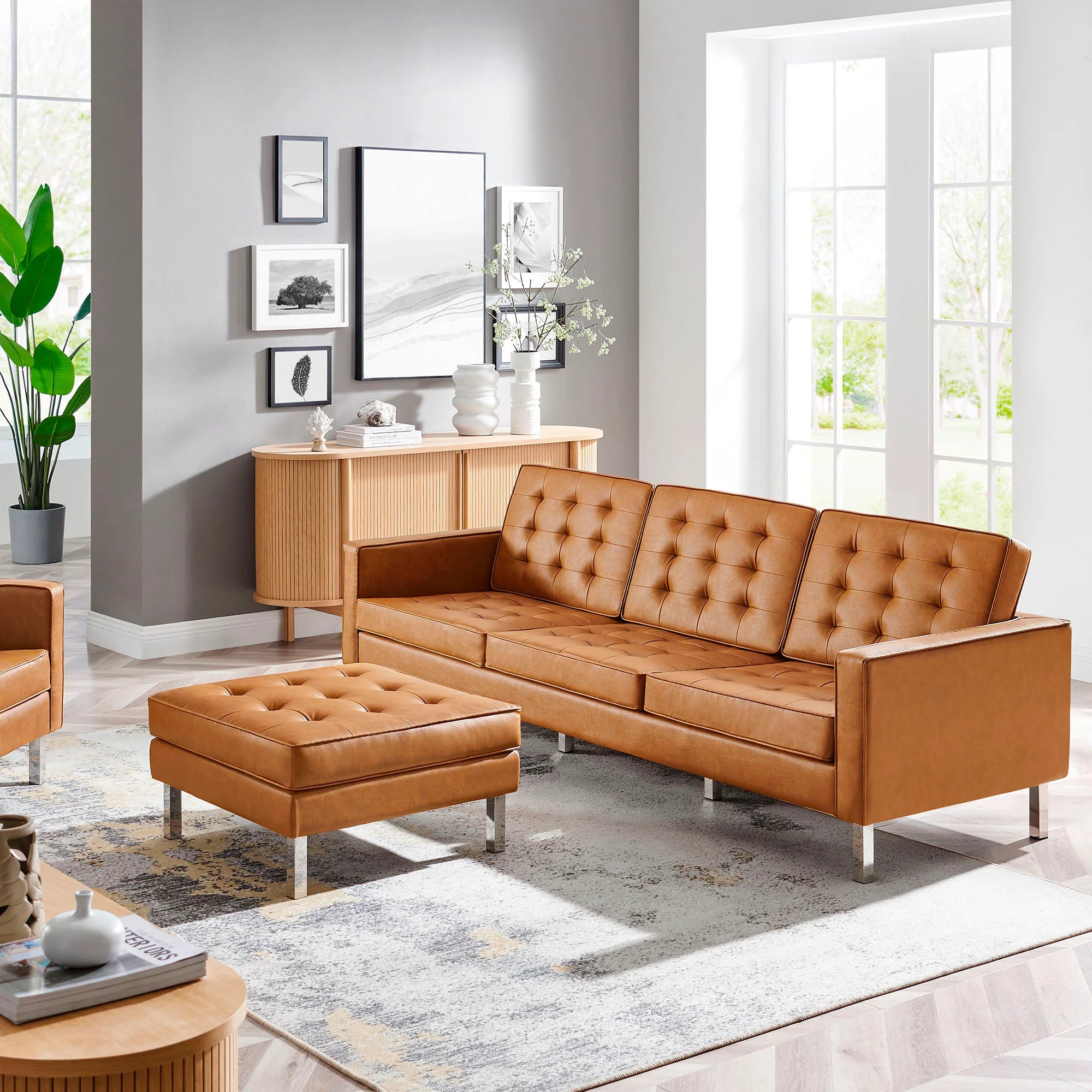 Chaise sans accoudoirs rembourrée en duvet Commix