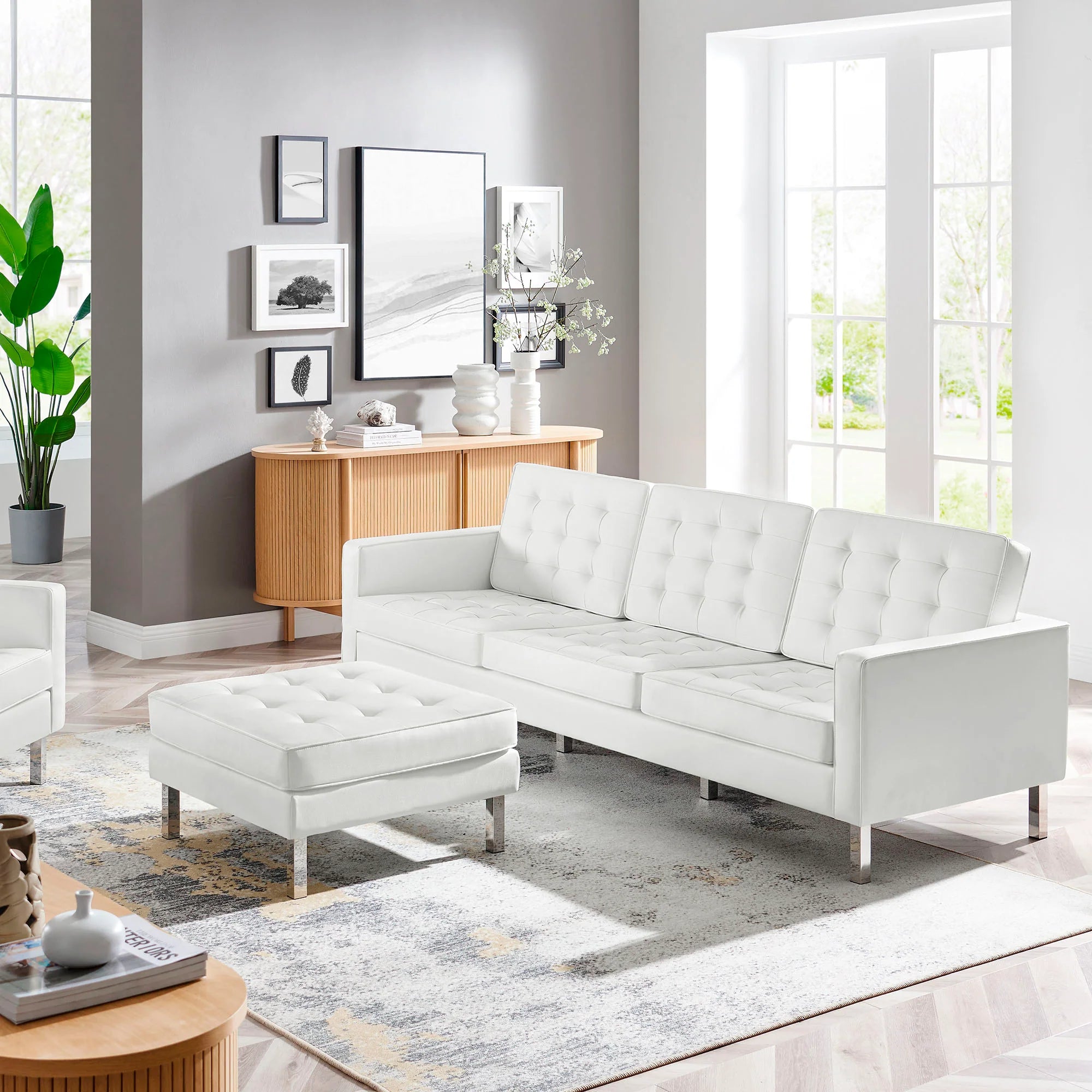 Chaise sans accoudoirs rembourrée en duvet Commix