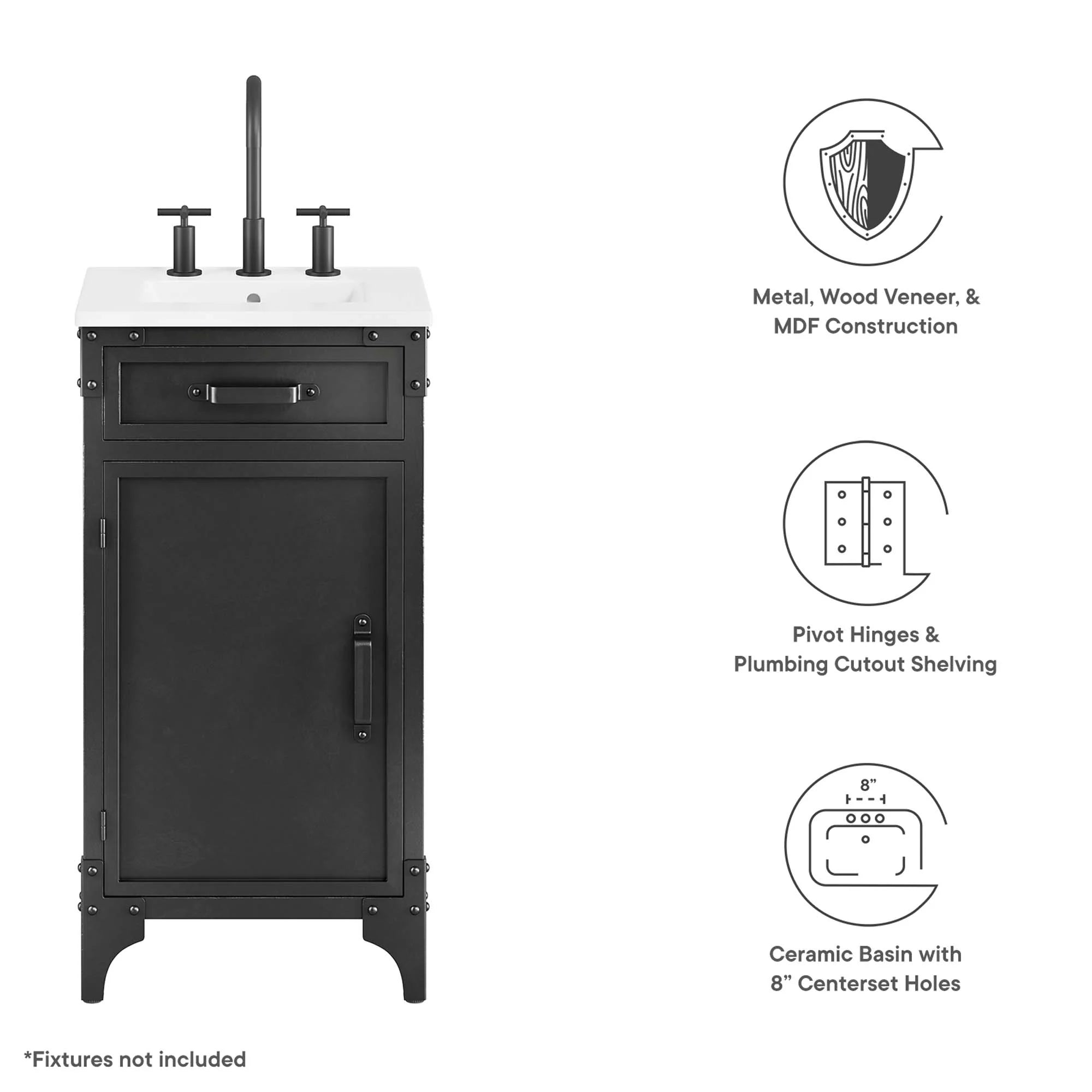 Steamforge Bathroom Vanity Basin Included