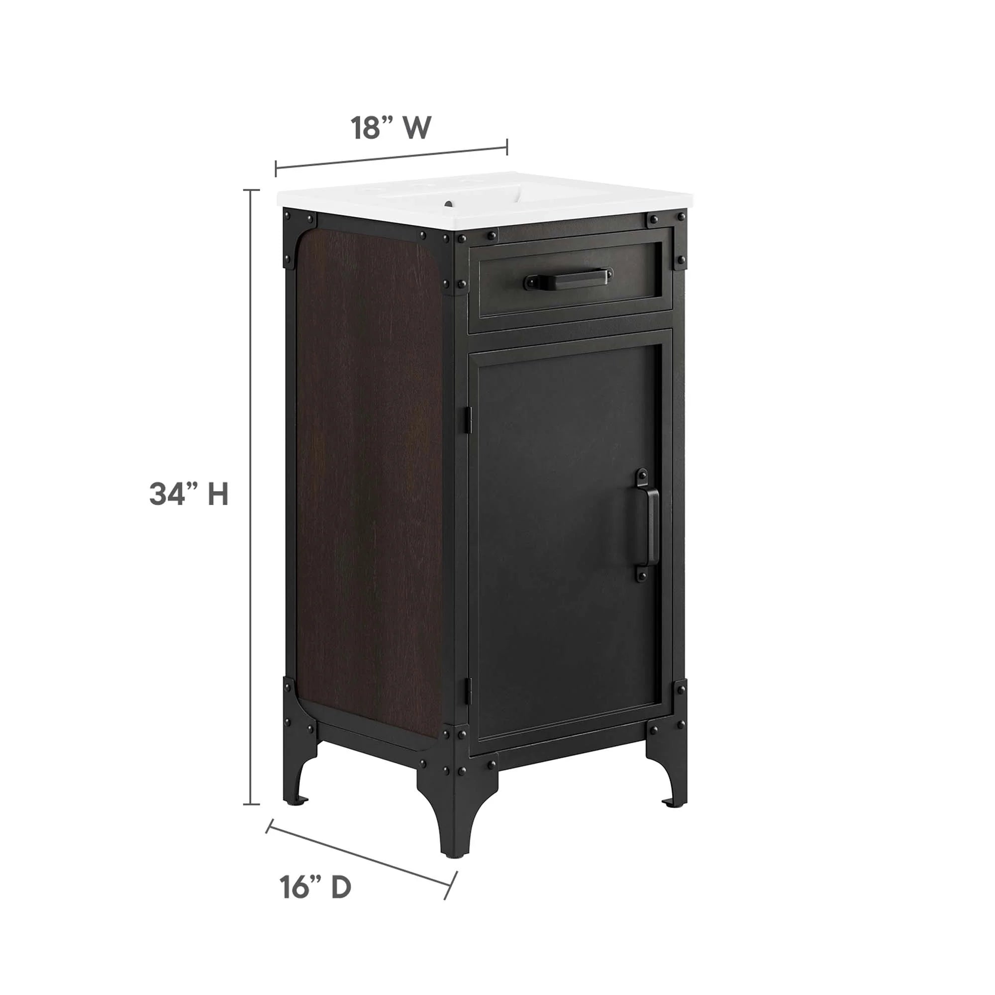 Meuble-lavabo de salle de bain Steamforge inclus