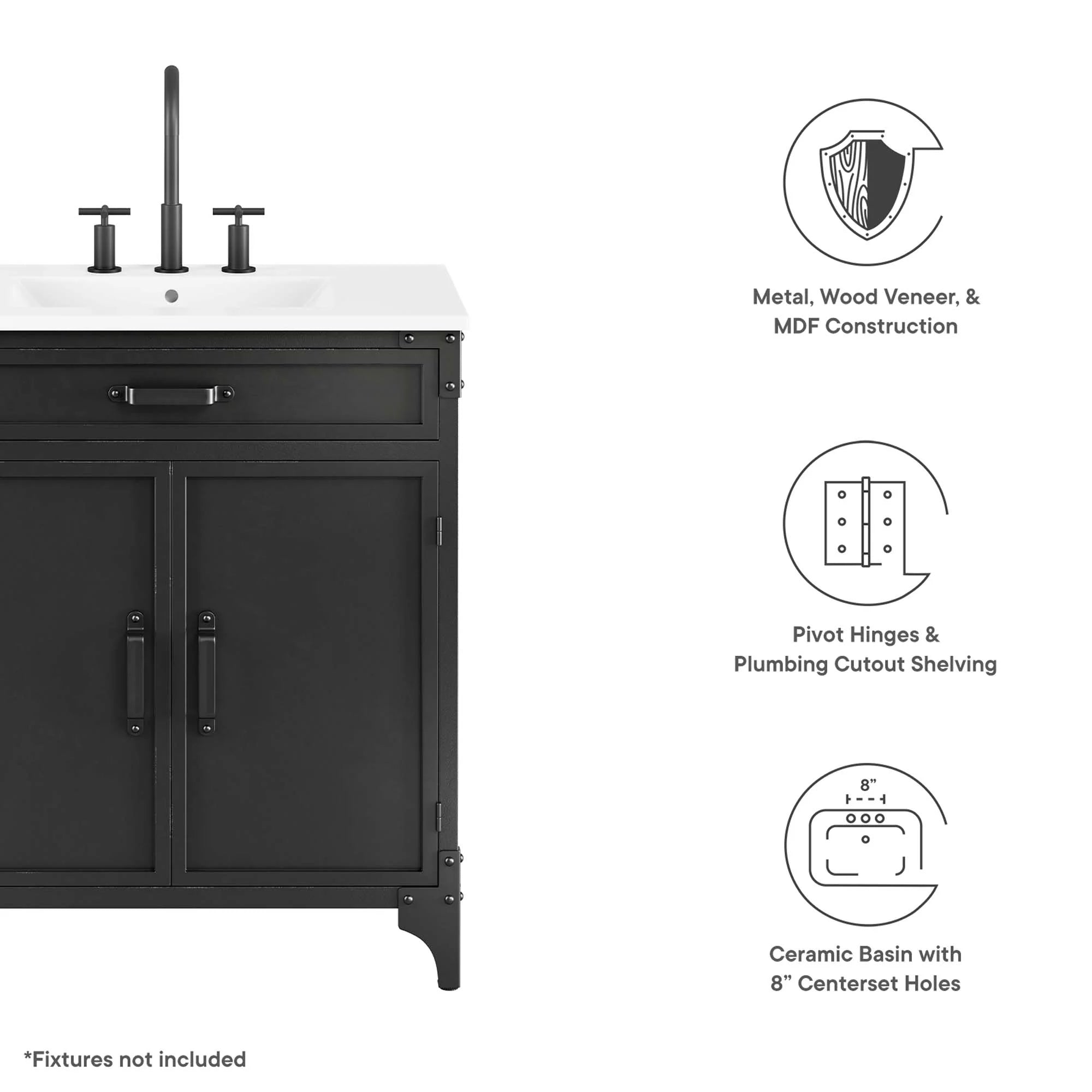 Steamforge Bathroom Vanity Basin Included