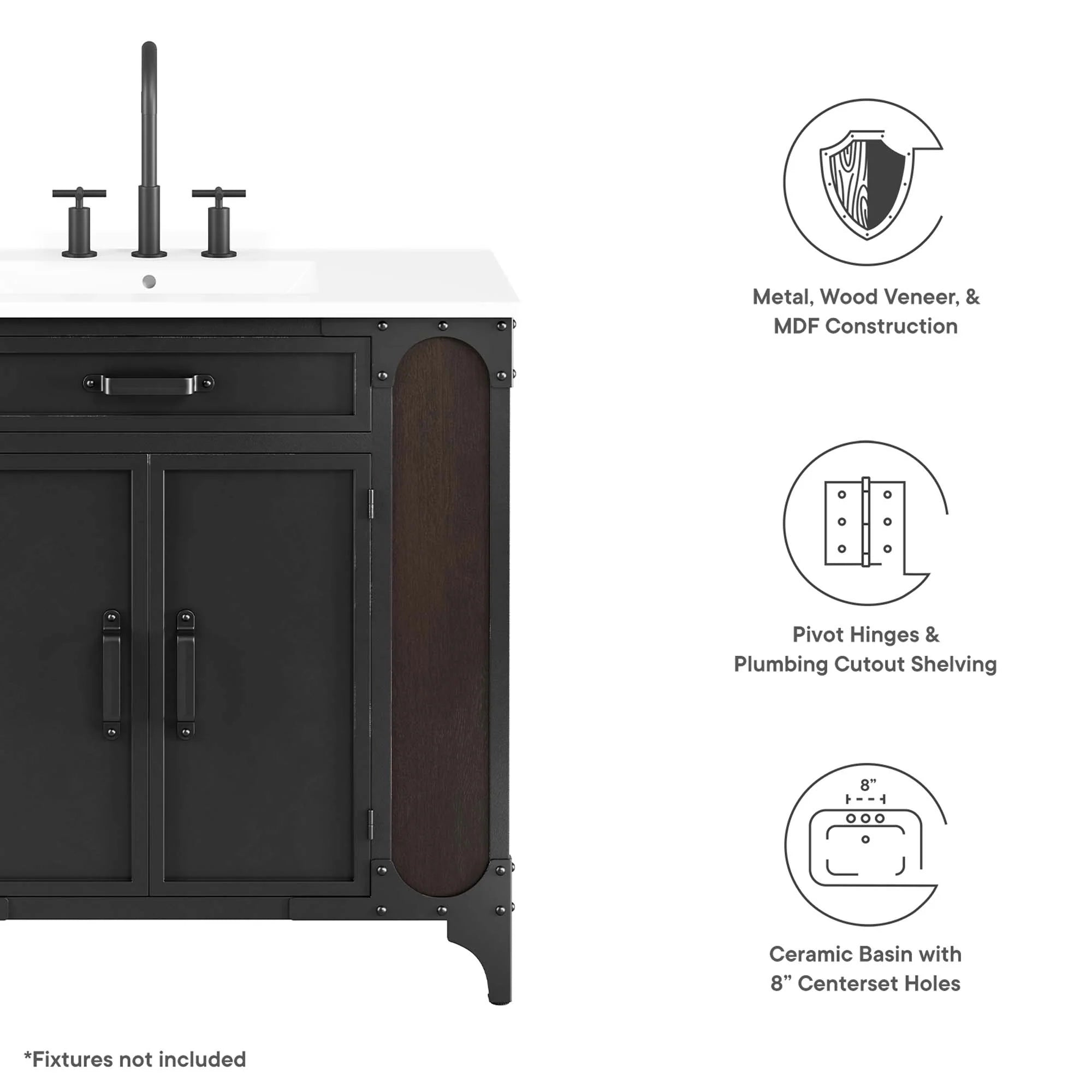 Steamforge Bathroom Vanity Basin Included