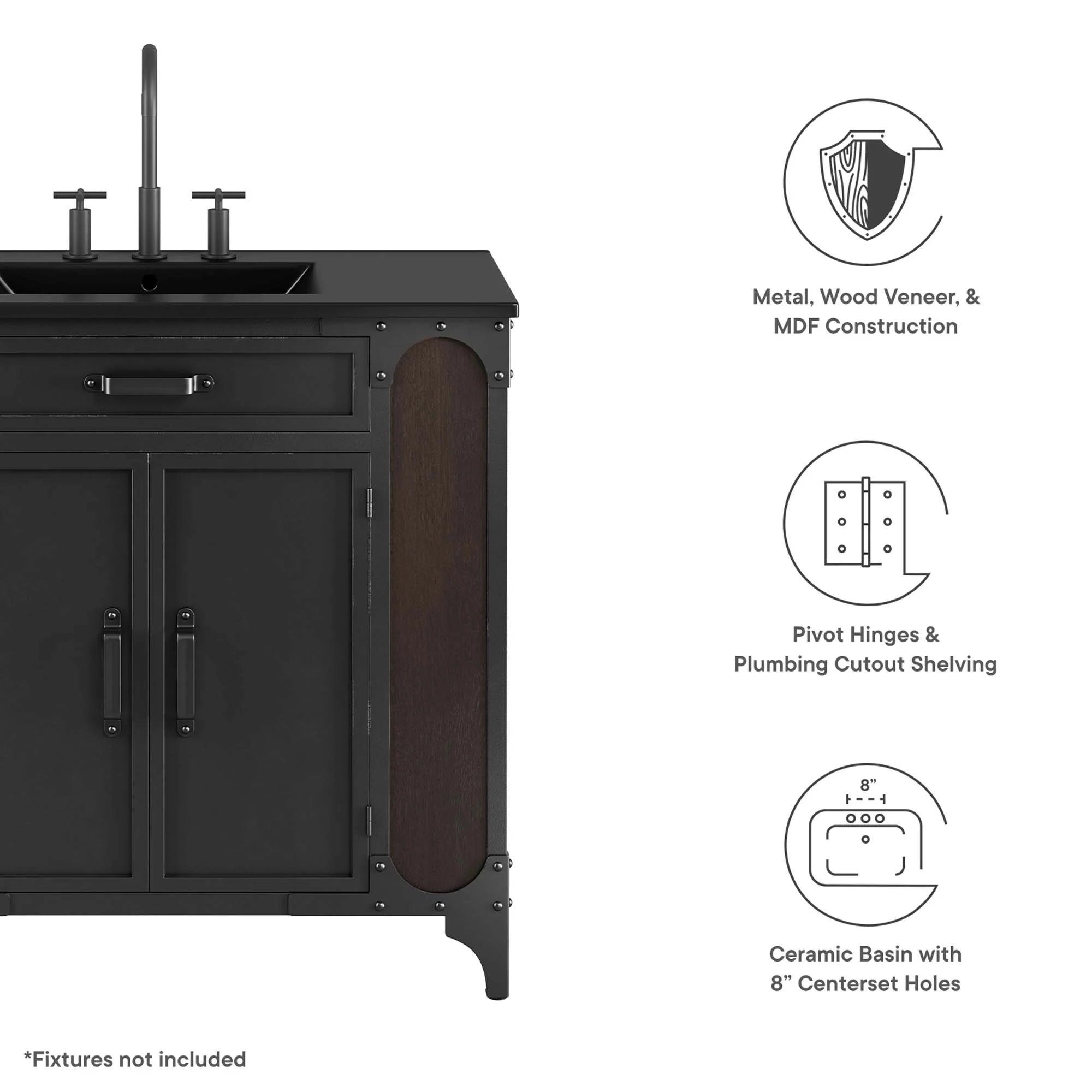 Steamforge Bathroom Vanity Basin Included