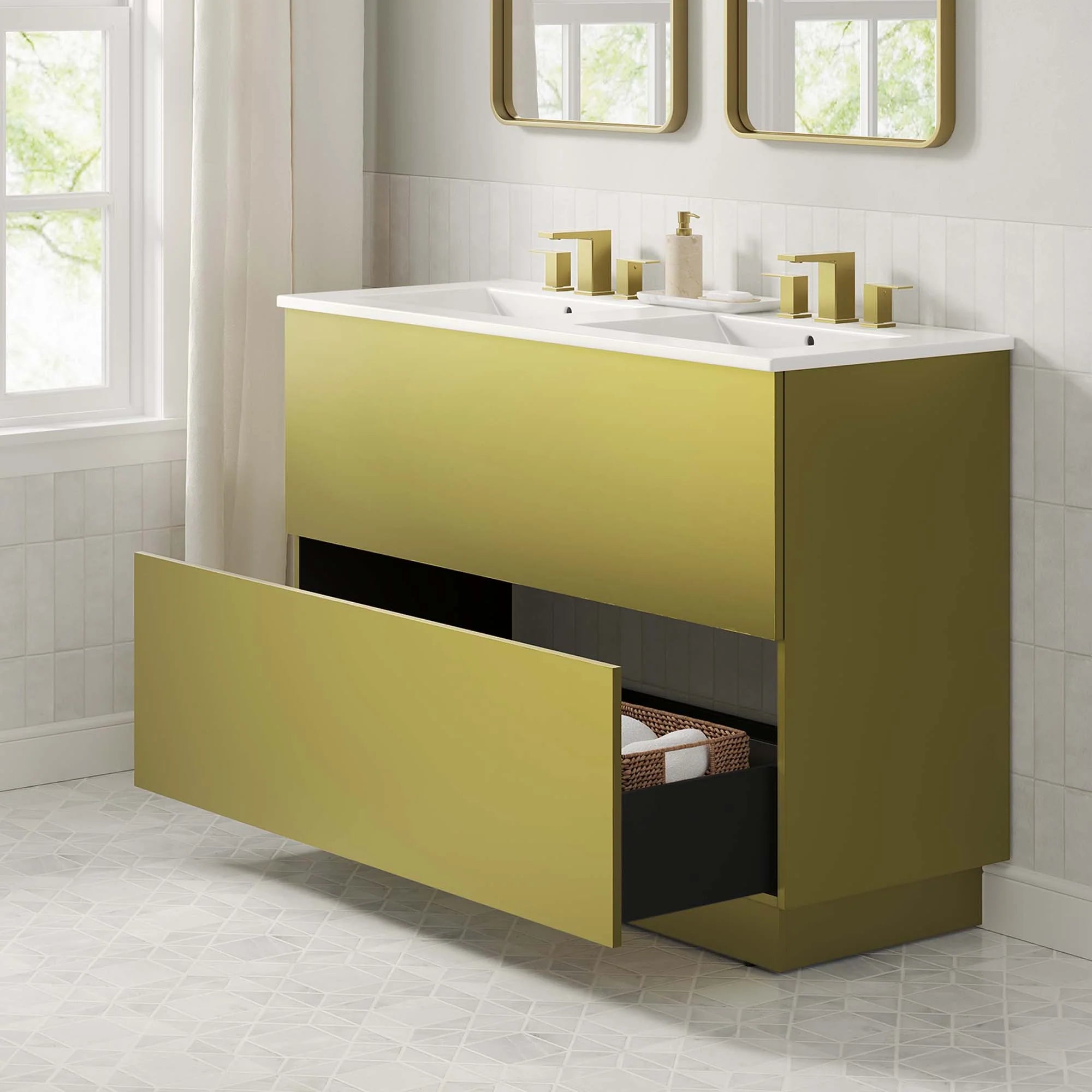 Meuble-lavabo de salle de bain Quantum inclus