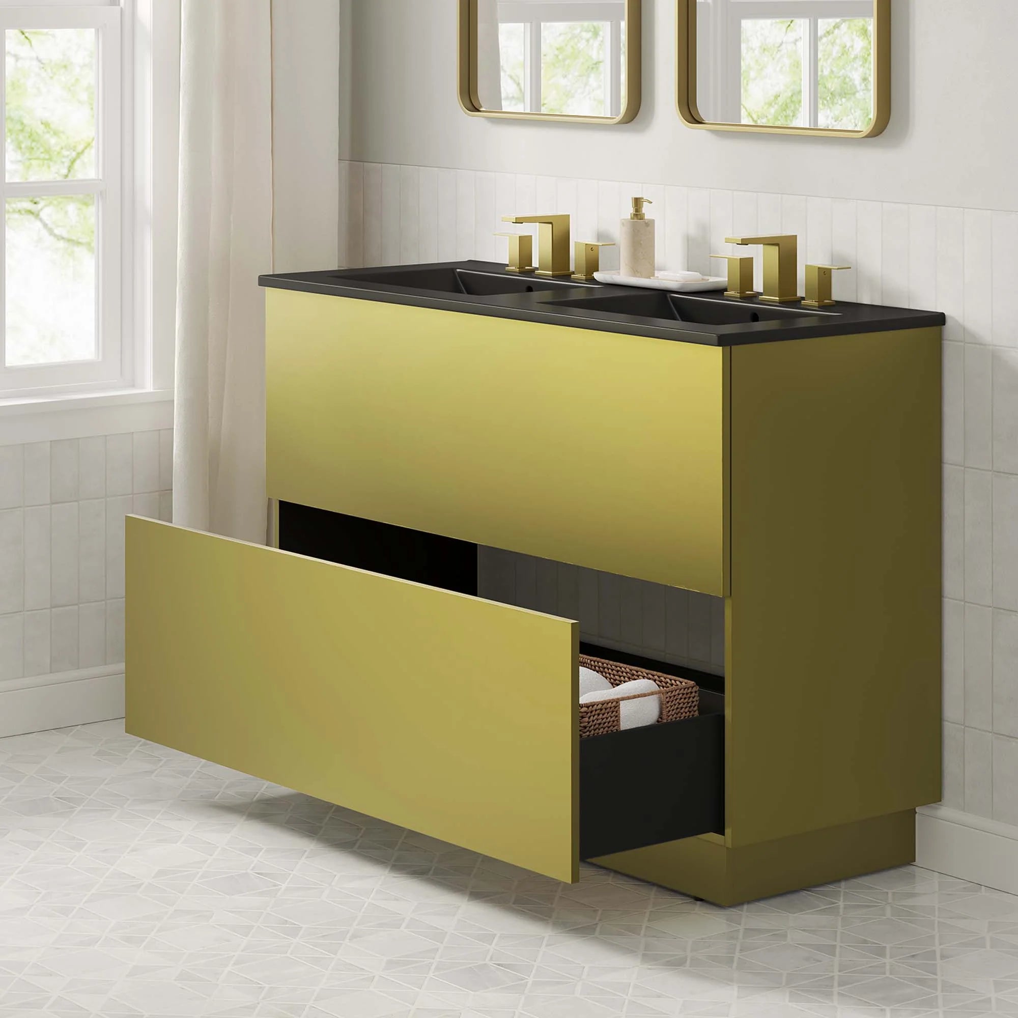 Meuble-lavabo de salle de bain Quantum inclus