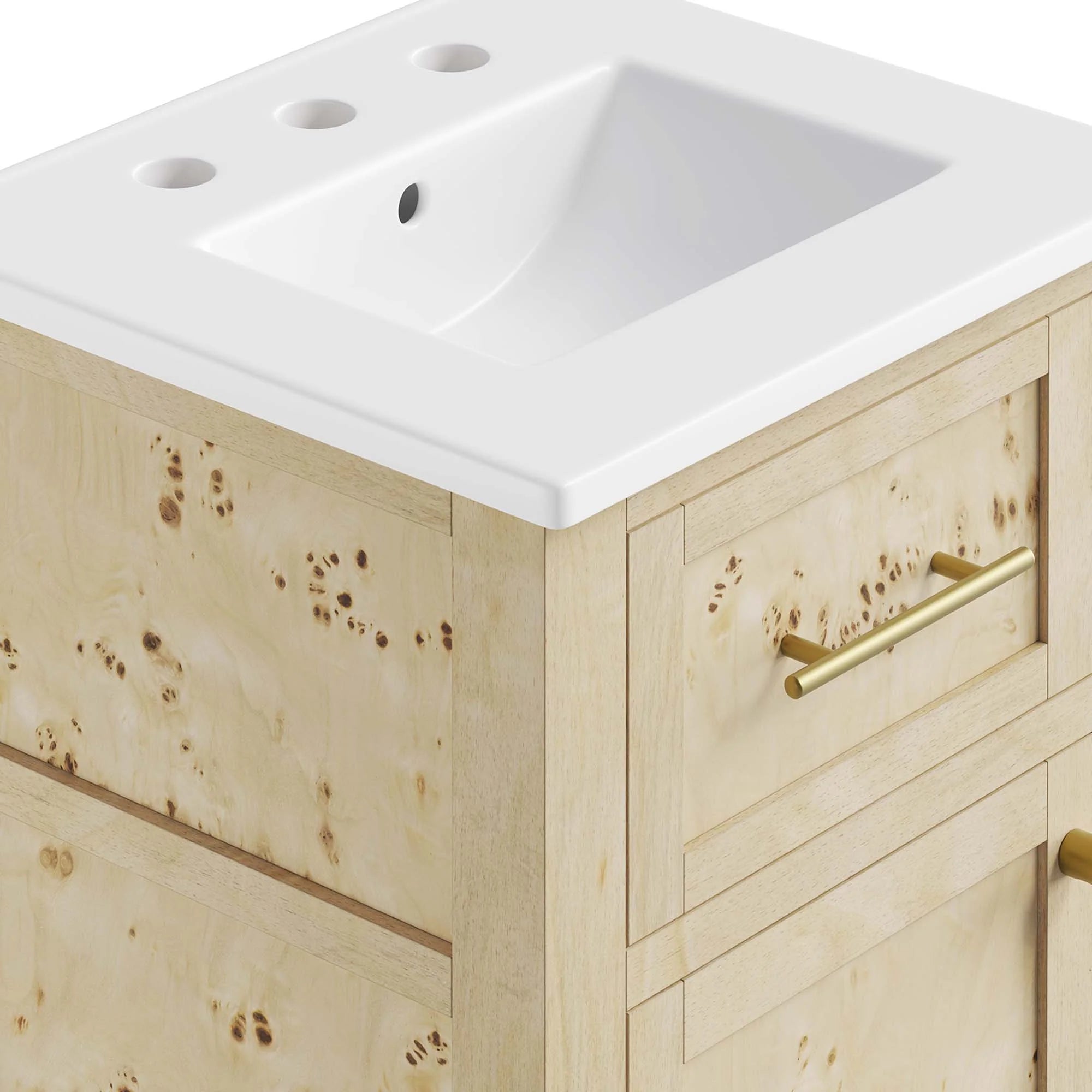 Meuble-lavabo de salle de bain en bois Elysian inclus